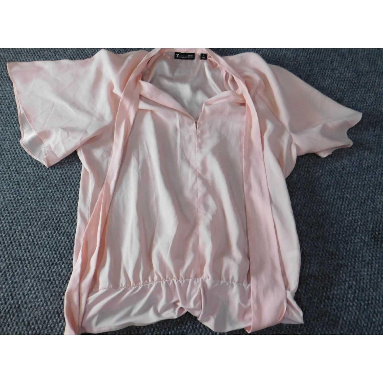 Vintage New York and Company Womens blouse Large pink top pullover 7th avenue Size L / US 10 / IT 46 - 3 Thumbnail