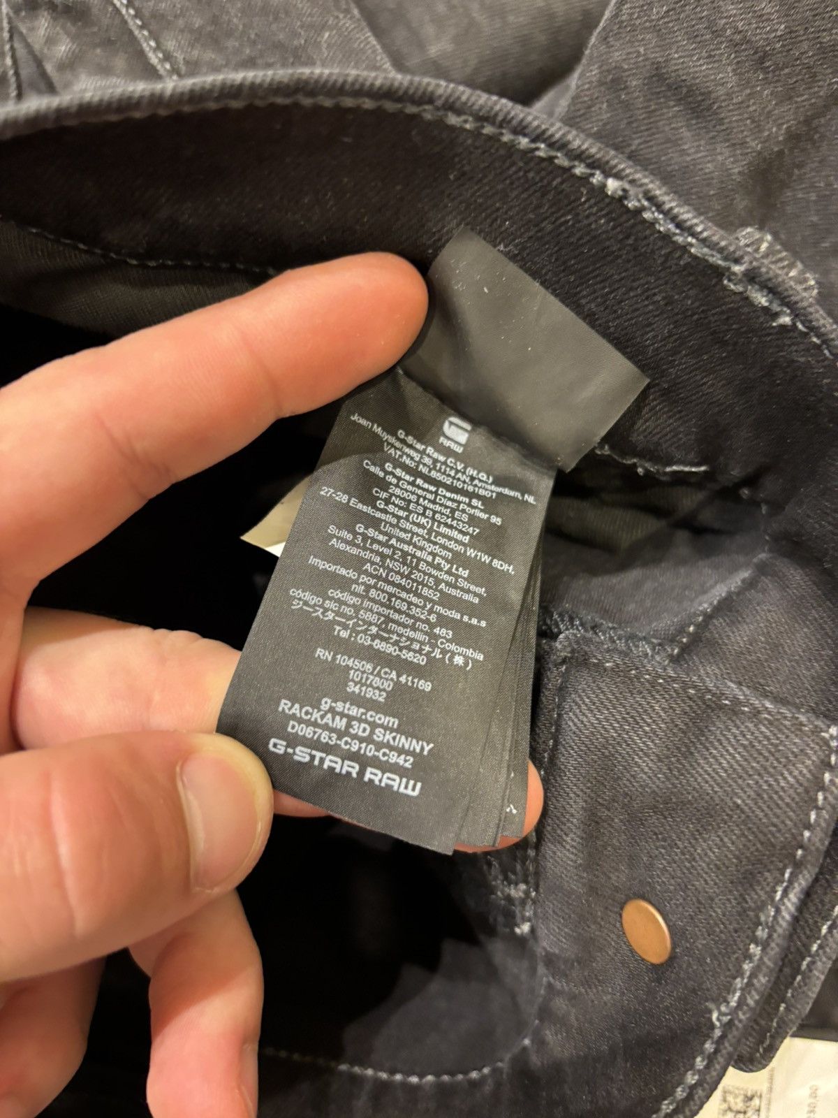 G-Star GStar Raw Rackam Denim Jeans Size US 34 / EU 50 - 6 Thumbnail