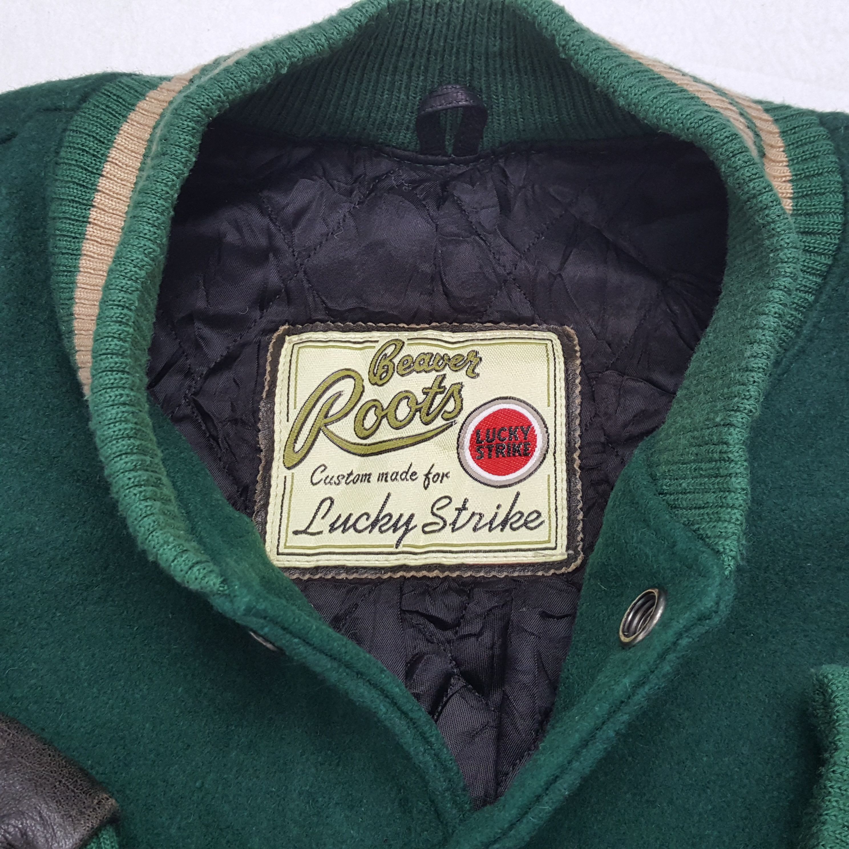 Vintage LUCKY STRIKE CIGARETTES Varsity Jacket Winter Style Size US XL / EU 56 / 4 - 10 Thumbnail