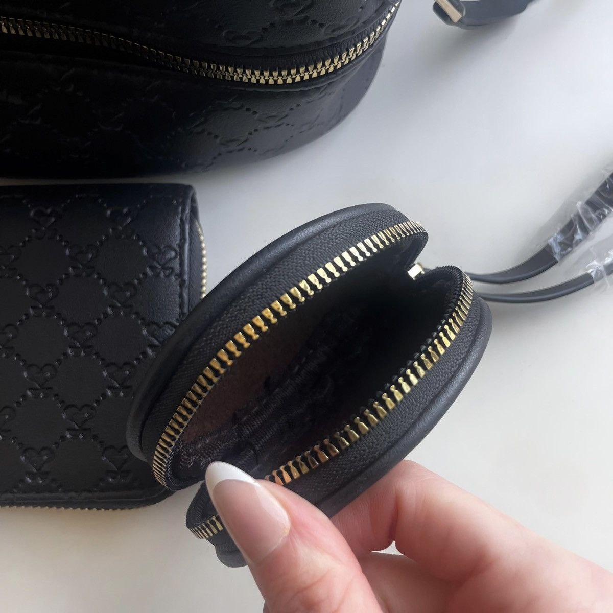 Other Black Quilted Mini Backpack Set with Wallet and Coin Pouch Size ONE SIZE - 4 Thumbnail