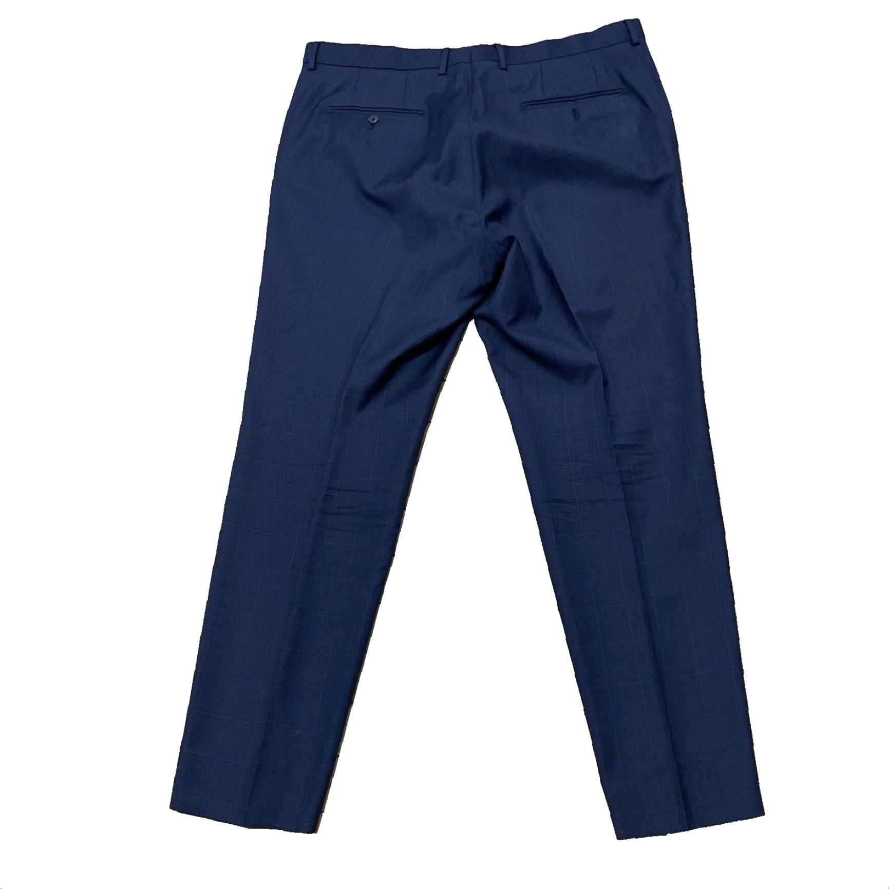 Vintage JACK SPADE Wool Pants Men 39 Blue Gray Plaid Preppy Dress Slacks Trousers 38x31 Pants Size US 39 - 2 Thumbnail