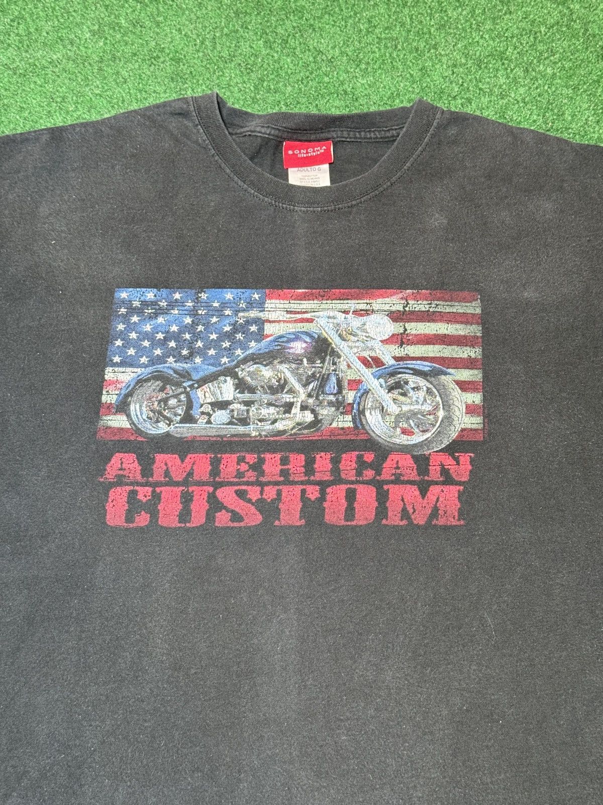 Sonoma × Vintage Y2K American Custom Chopper Motorcycle Faded Biker T Shirt Size US L / EU 52-54 / 3 - 2 Thumbnail