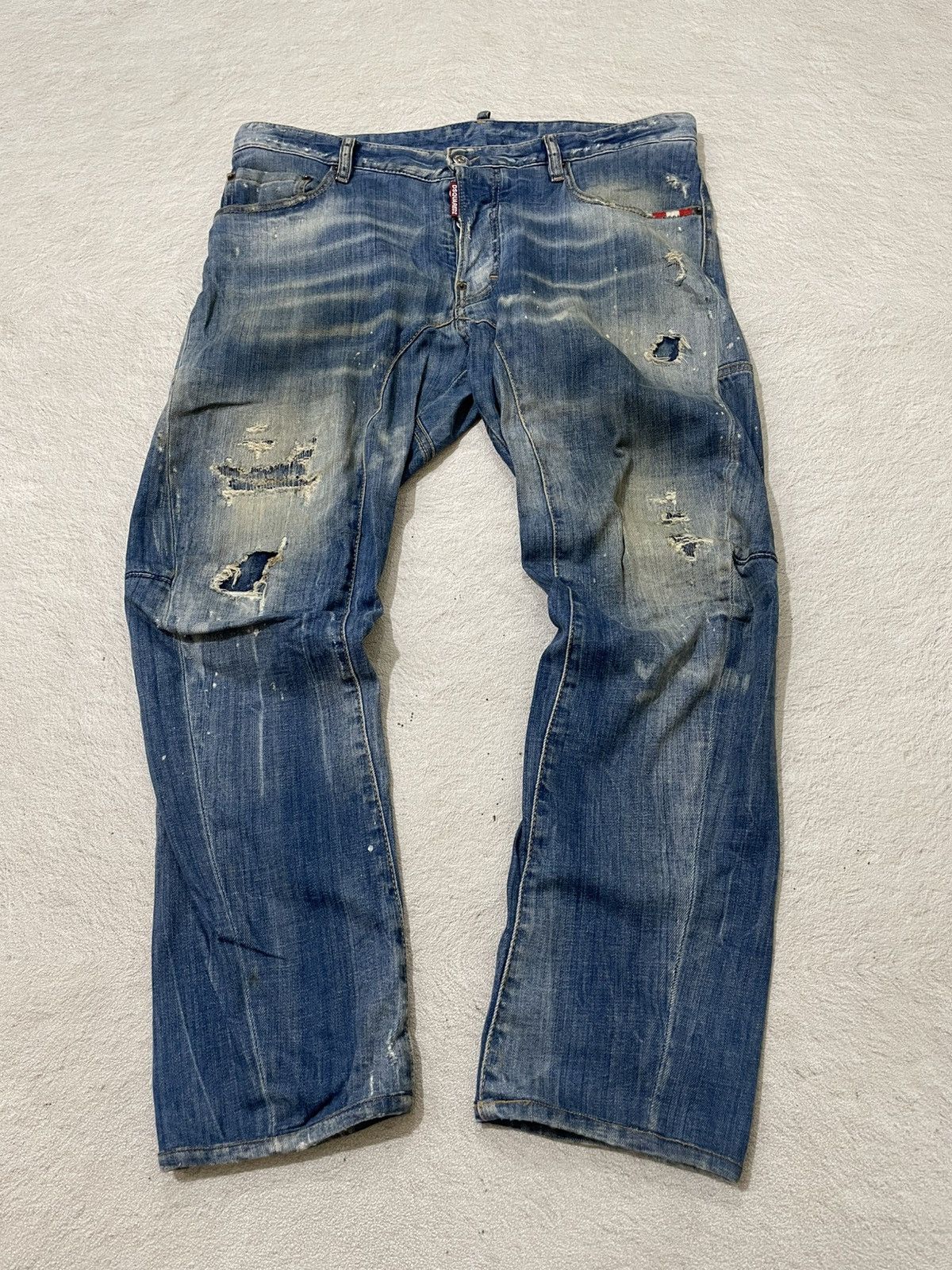 Dsquared2 00s Dsquared Distressed Denim Heavy Fade Destroyed Y2K japan Size US 36 / EU 52 - 1 Thumbnail
