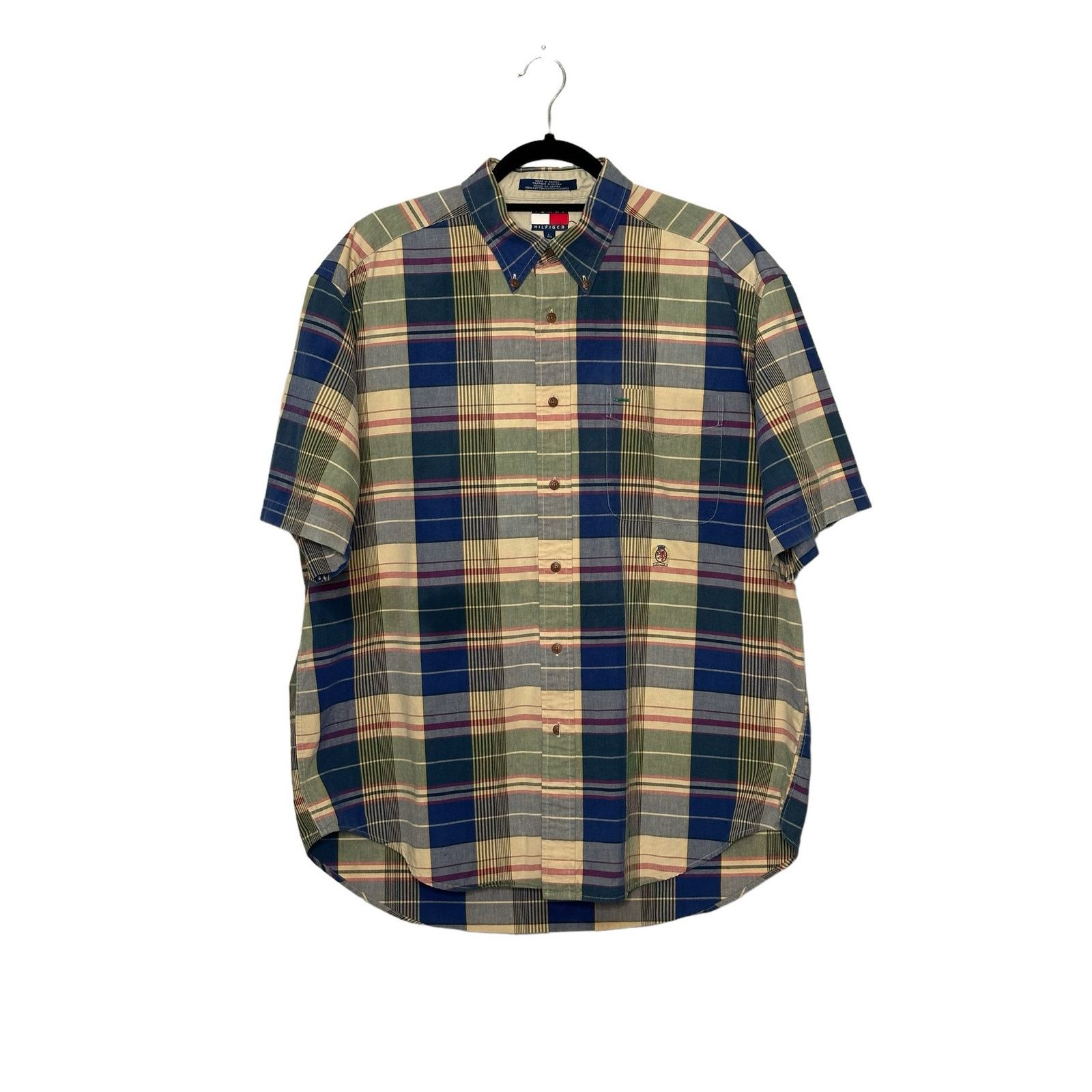 Tommy Hilfiger Tommy Hilfiger plaid short sleeves button men shirts size L Size US L / EU 52-54 / 3 - 11 Thumbnail