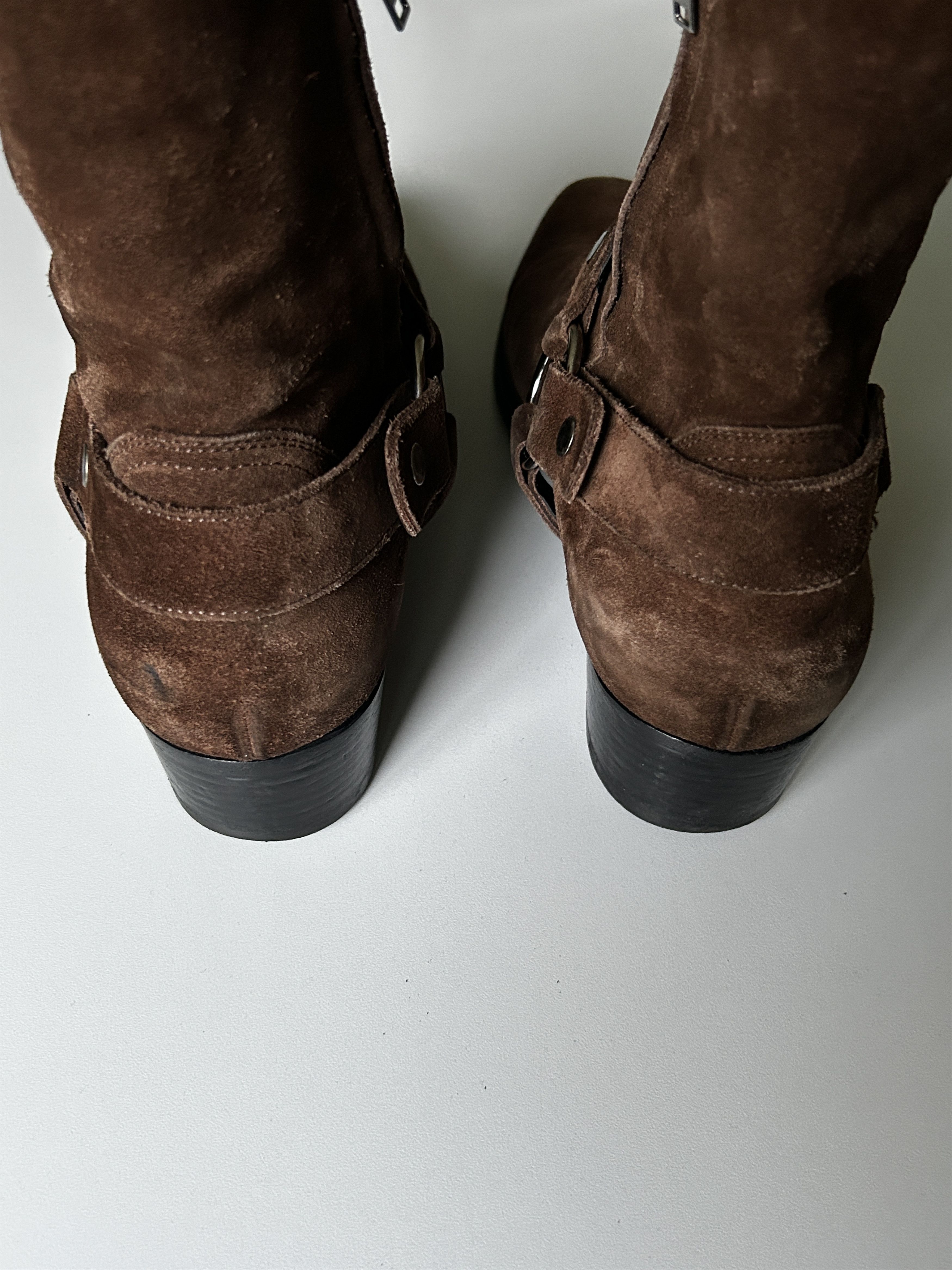 Saint Laurent Paris *SOLD* Saint Laurent Wyatt Harness 40 in Dark Brown Suede Size US 11 / EU 44 - 6 Thumbnail