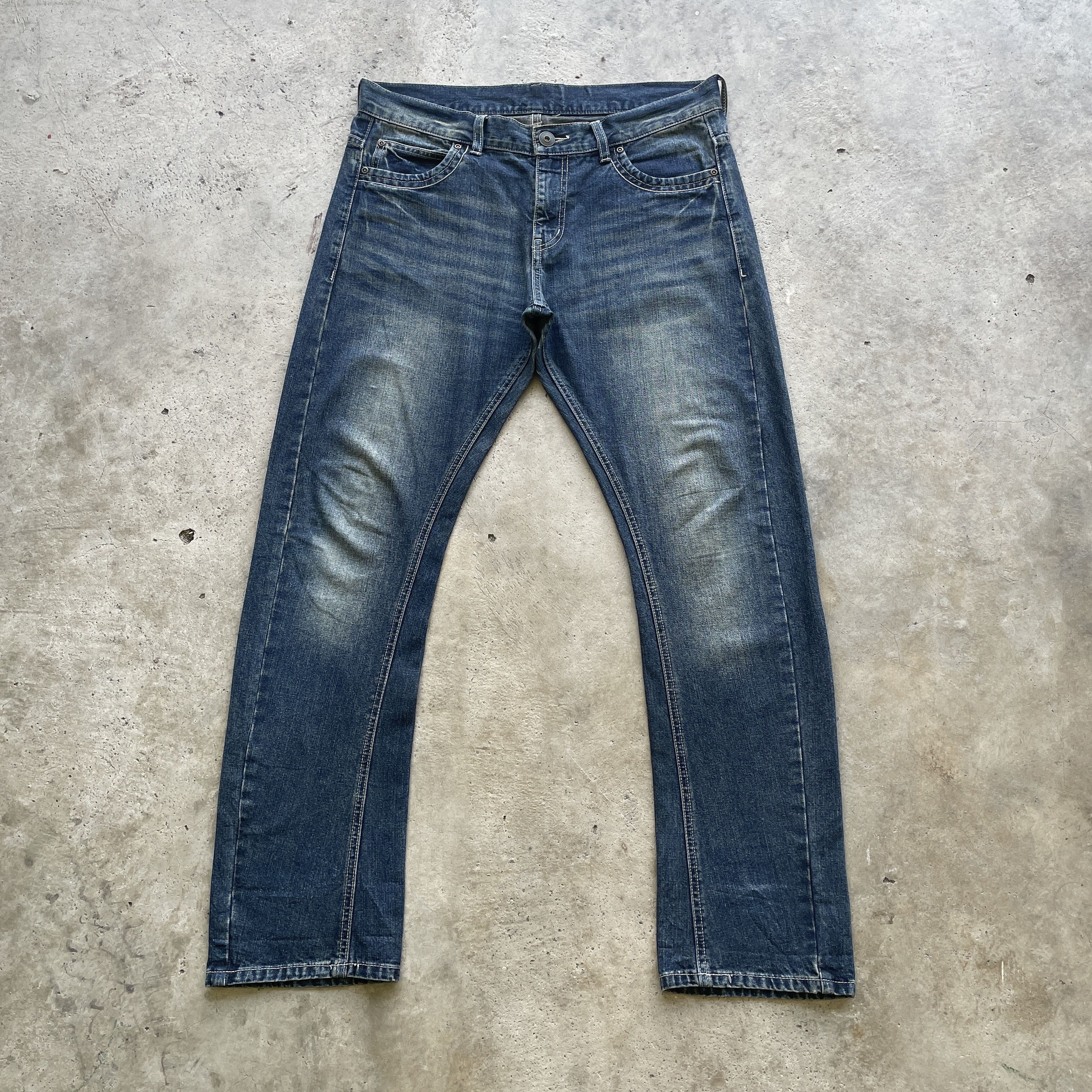 Japanese Brand × Jean VINTAGE JAPANESE FADED JEANS DENIM PANTS W35x29.5 Size US 35 - 2 Thumbnail