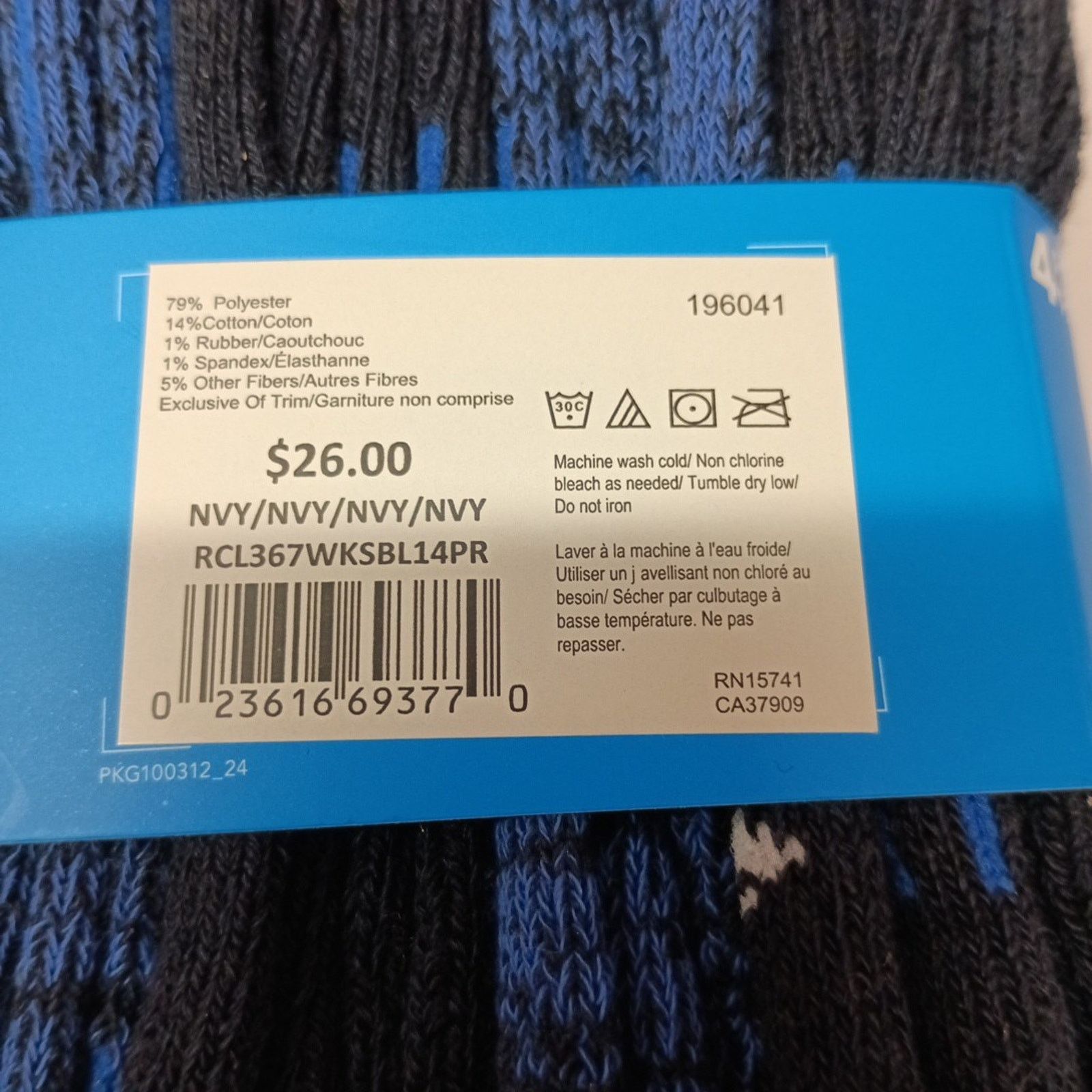 Columbia Columbia Women's (4 PK) Crew Socks Fits 4-10 Blue Black Size ONE SIZE - 4 Thumbnail