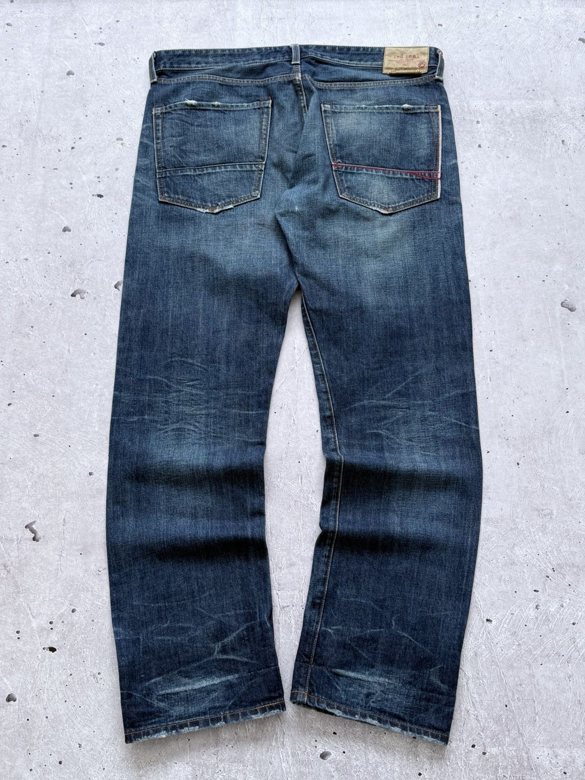 Japanese Brand Red Seal Hedi Slimane Style Washed Selvedge Denim Jeans Size US 34 / EU 50 - 8 Thumbnail