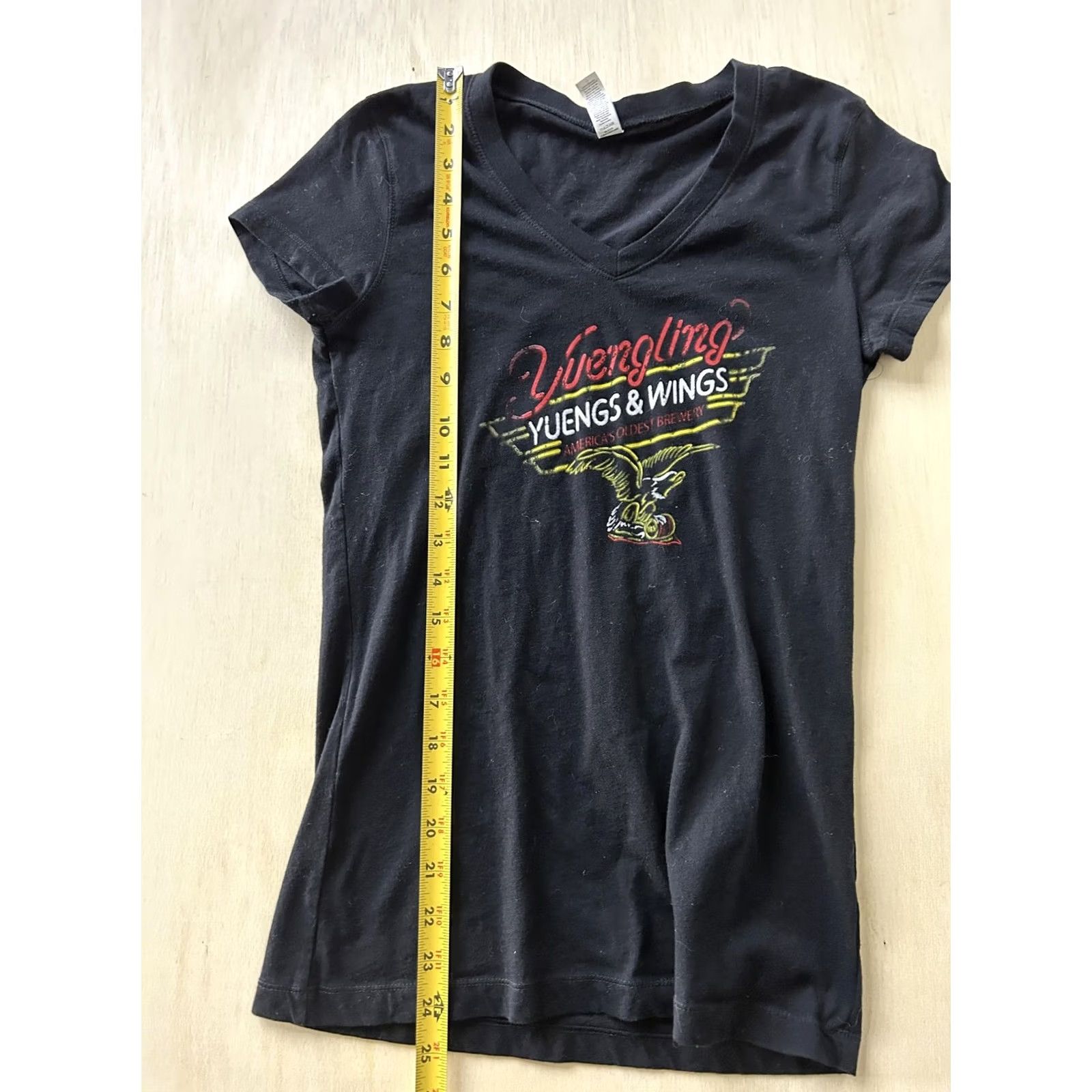 Bell Bella Shirt Womens Small Black Yuengling Beer V Neck Graphic Tee Top Eagle Mens Women Girls Size S / US 4 / IT 40 - 4 Thumbnail