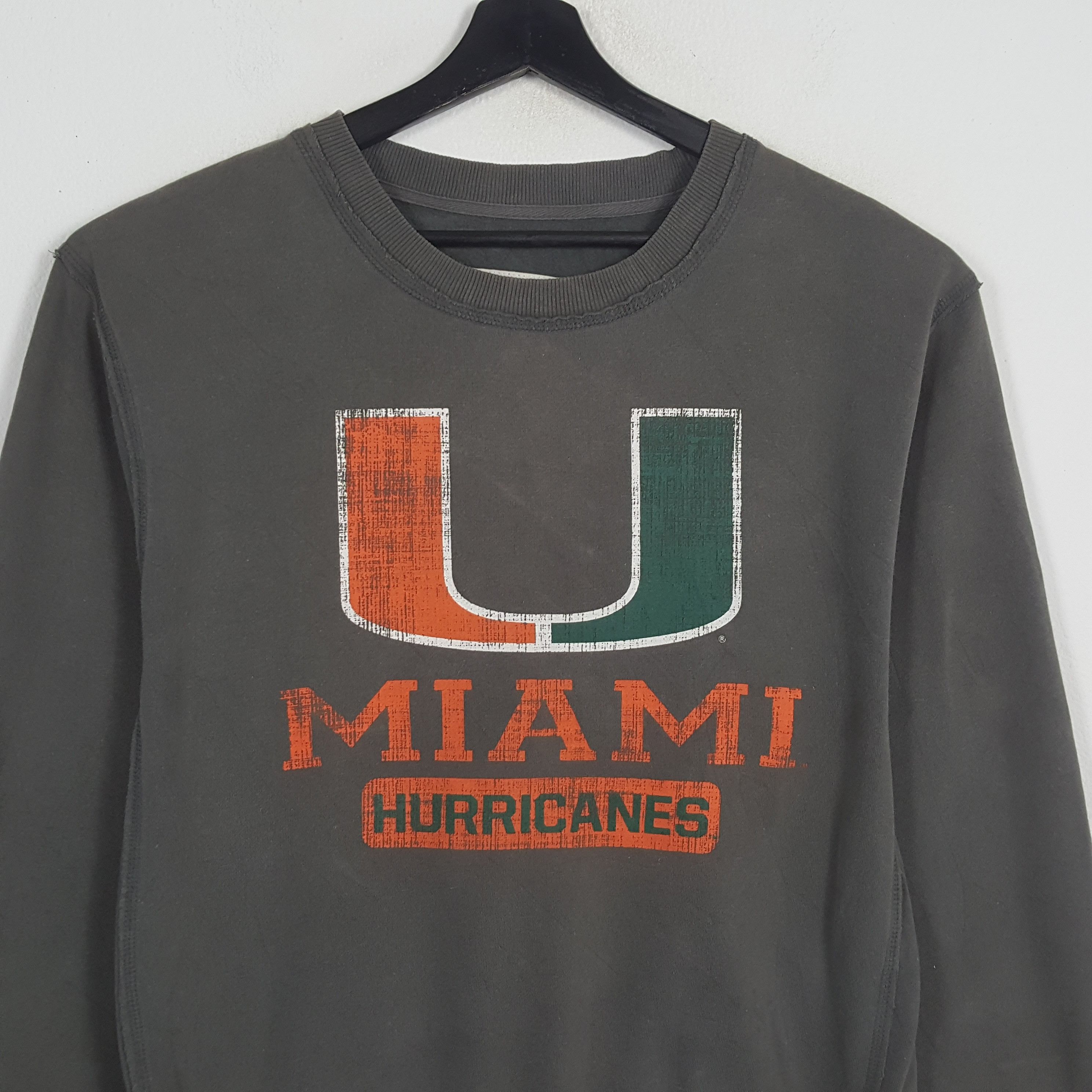 NFL × Vintage MIAMI HURRICANES NFL Football Team Sweatshirt Size US M / EU 48-50 / 2 - 2 Thumbnail