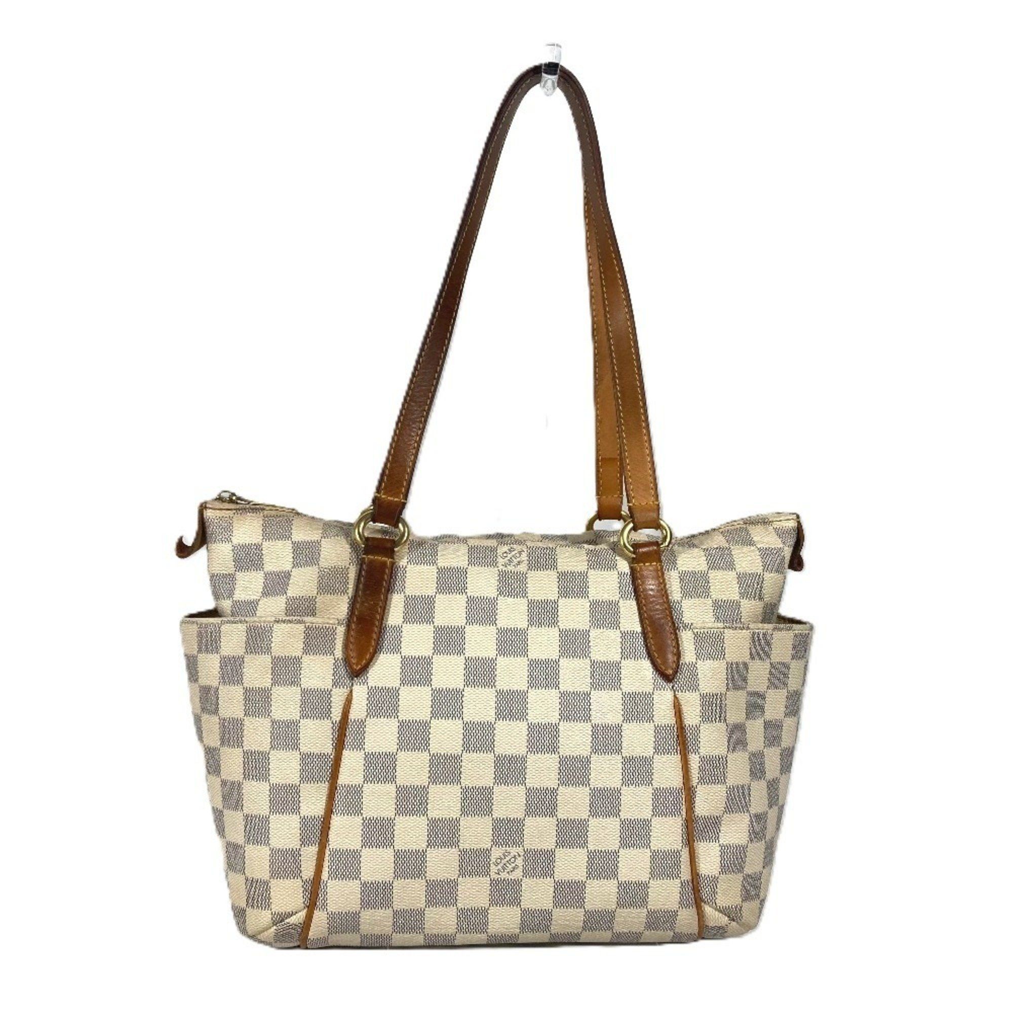 Louis Vuitton N51261 Damier Azur Totally Pm Tote Bag Shoulder Canvas Men's Women's White