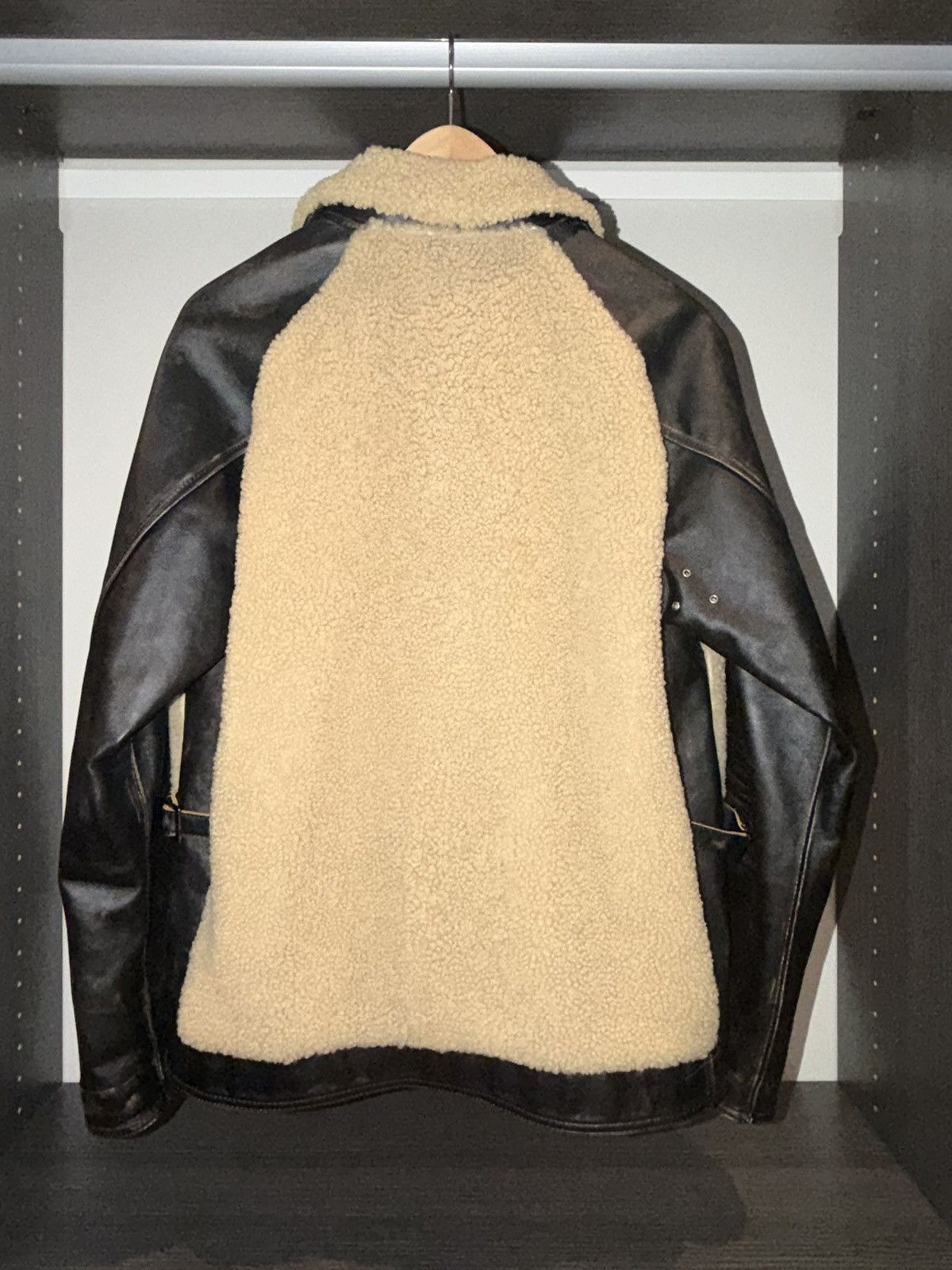 Other Distressed Cowhide & Shearling Leather Jacket Size US S / EU 44-46 / 1 - 2 Thumbnail