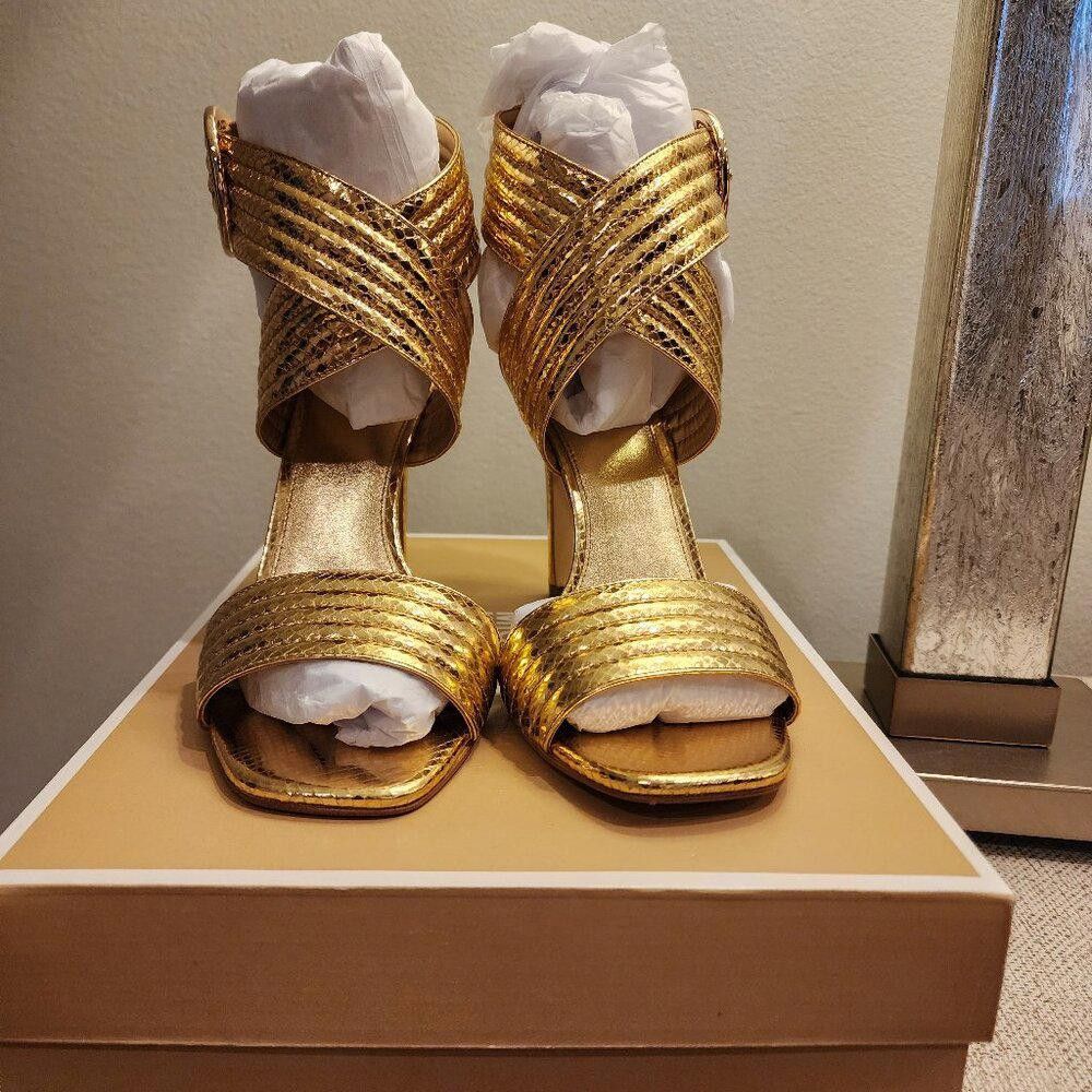 Michael Kors Michael Michael Kors Remi Sandal Metallic Leather Size US 9.5 / IT 39.5 - 2 Thumbnail