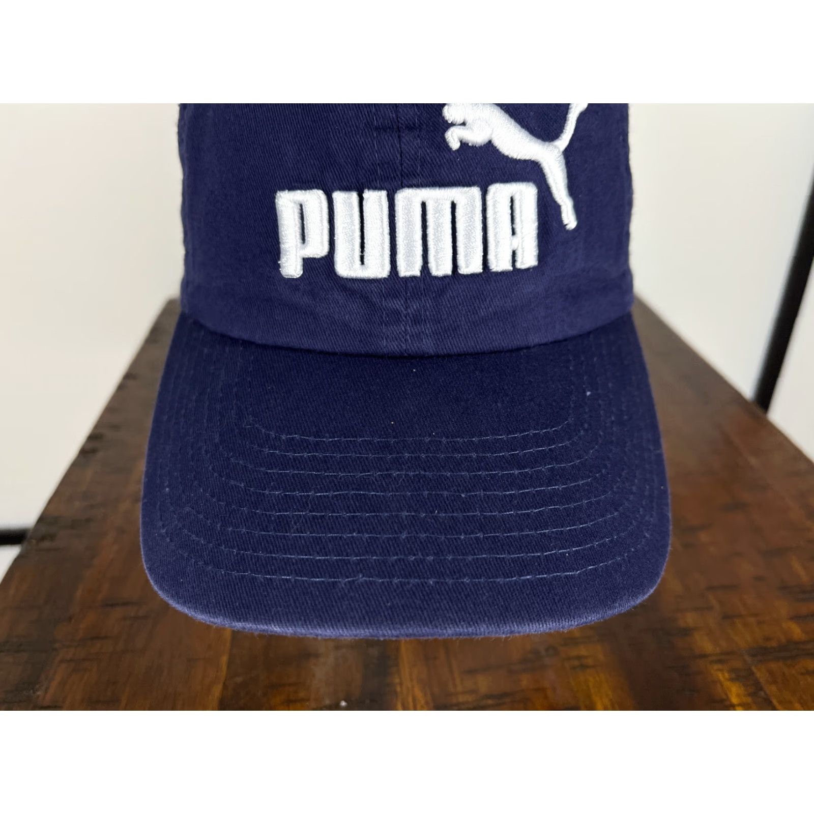 Puma PUMA Hat Cap Strap Back Adult One Size Blue 100% Cotton Outdoors Embroidered Size ONE SIZE - 3 Thumbnail