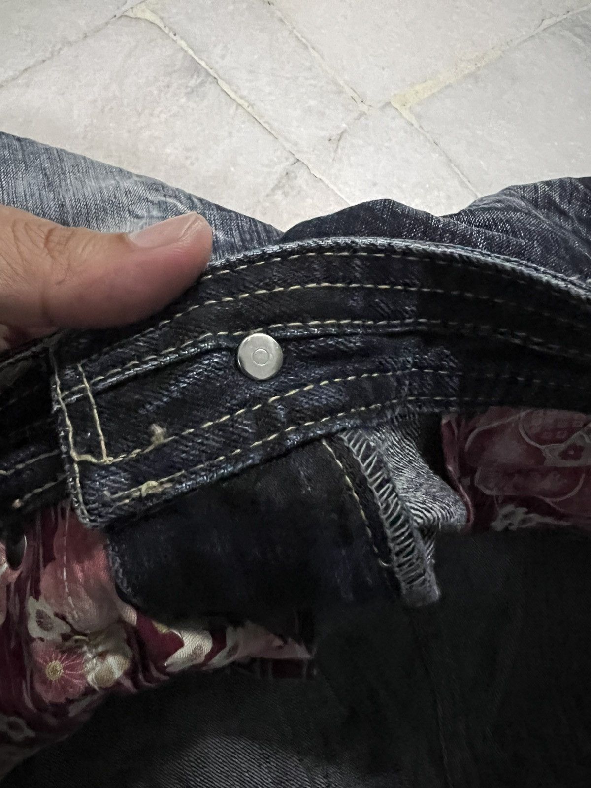 Japanese Brand PPFM DOUBLE WAIST RARE JEANS Size US 33 - 17 Thumbnail