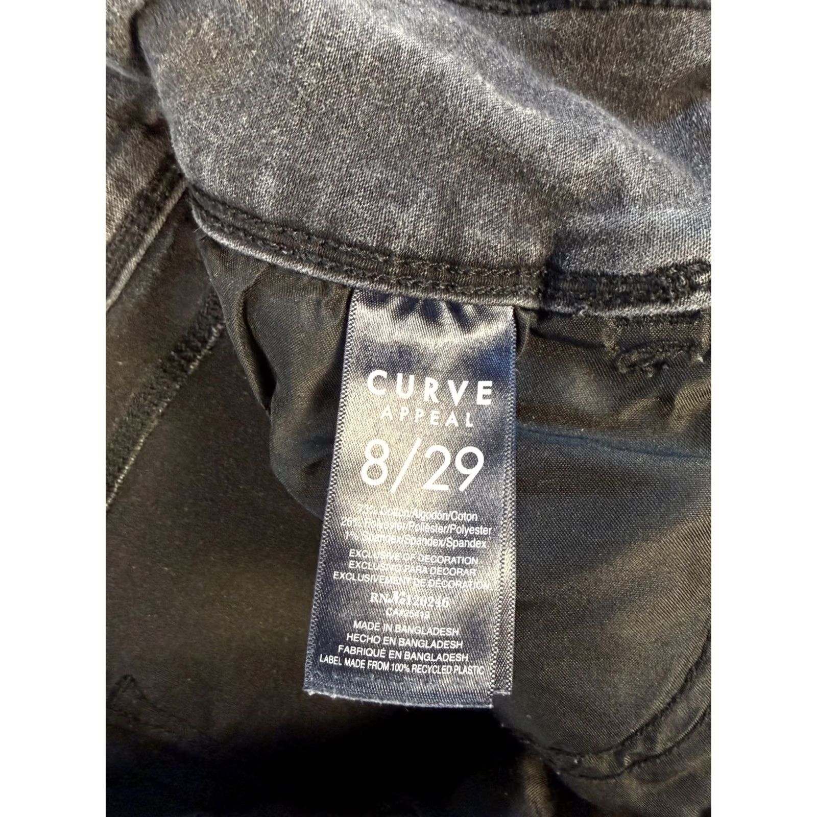Vintage Curve Appeal Jeans Black Curve Creator Skinny High Rise Womens 8/29 Casual Size 30" / US 8 / IT 44 - 5 Thumbnail