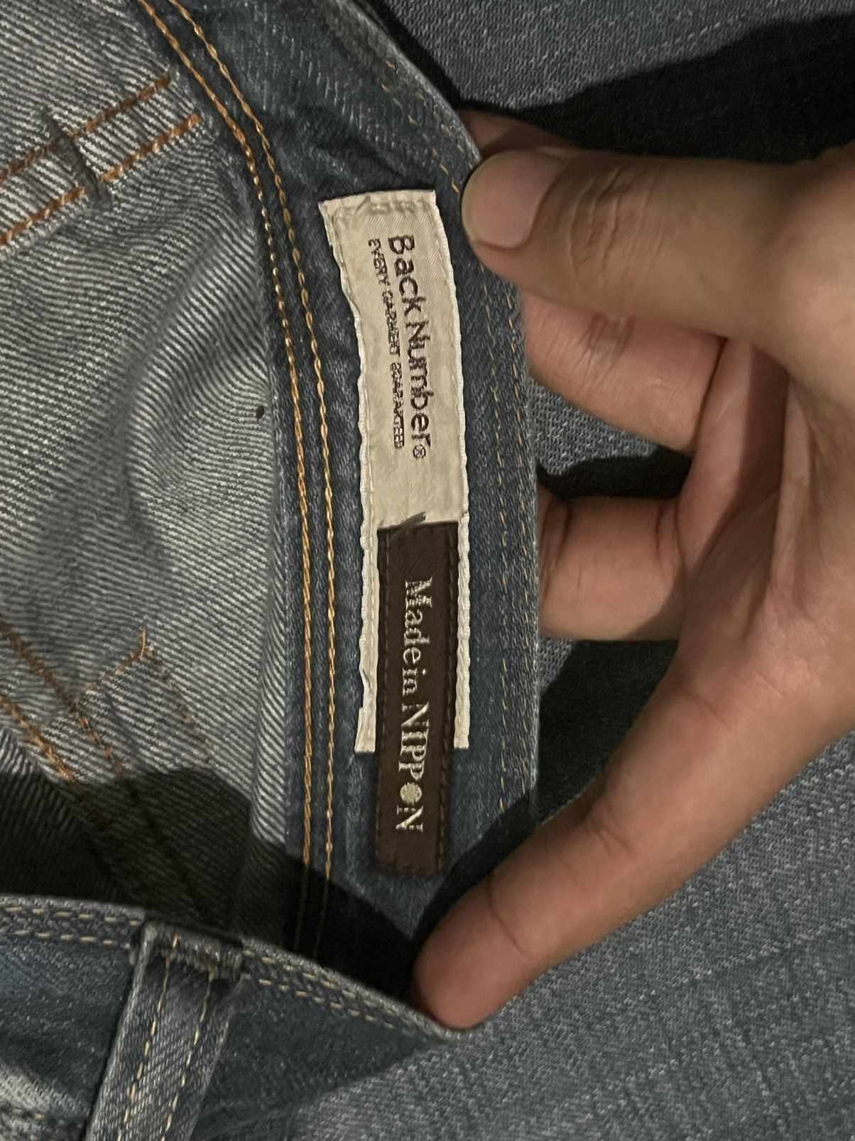 Japanese Brand × Tornado Mart Vintage Japanese Back Number Buckle Back Blue Faded Jeans Size US 33 - 19 Thumbnail