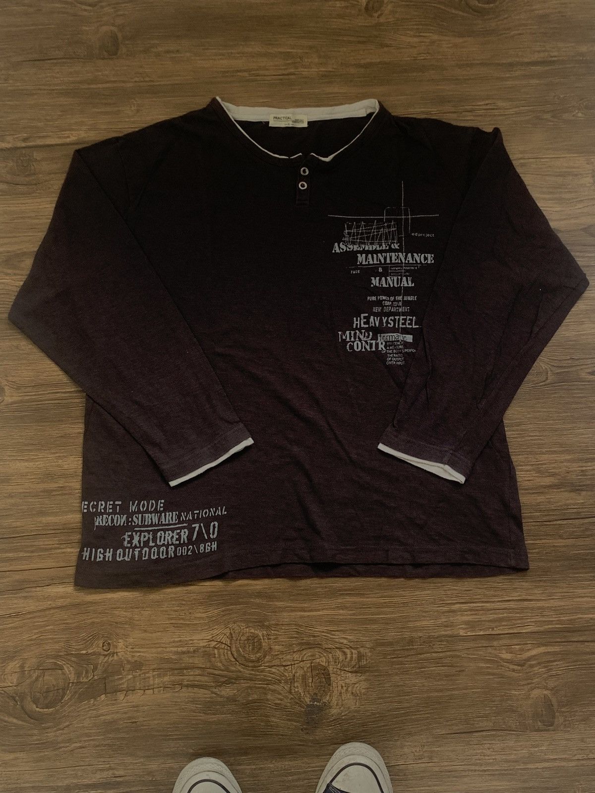 Japanese Brand 2000s japanese archive practical y2k longsleeve tee Size US L / EU 52-54 / 3 - 6 Thumbnail