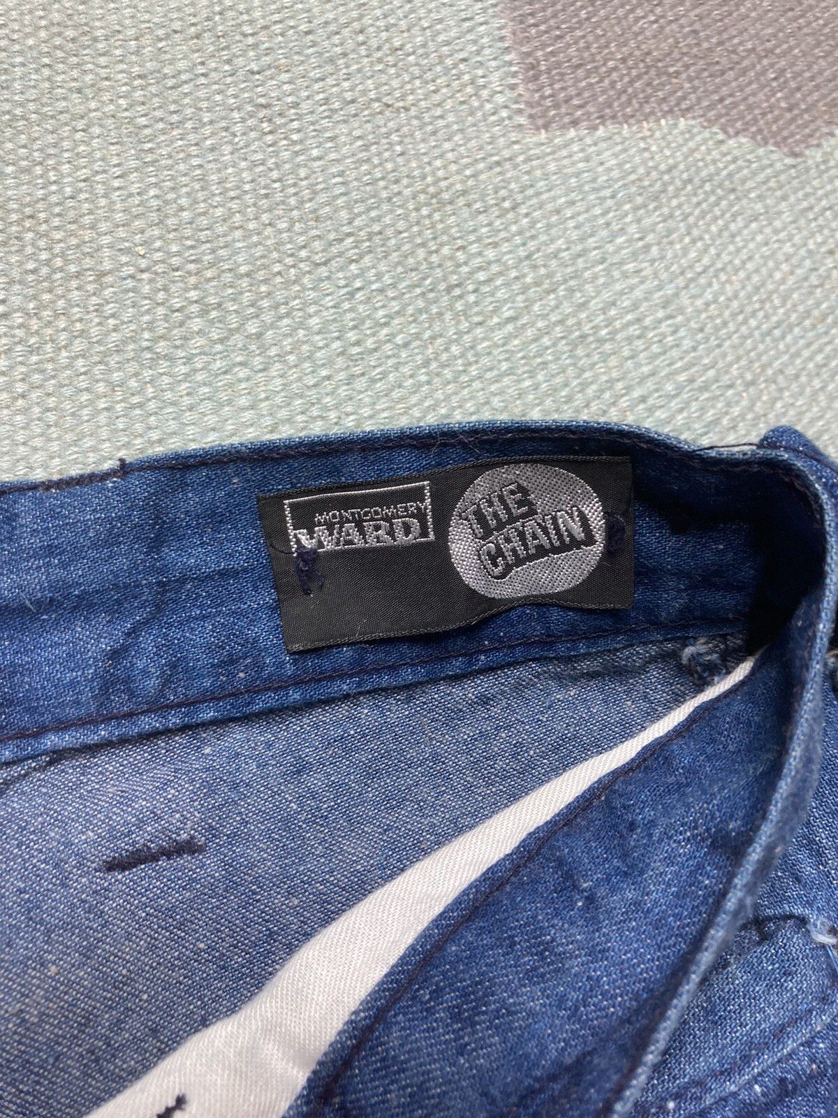 Vintage 70s bell bottom jeans flare Montgomery ward the chain 30x27 Size US 30 / EU 46 - 5 Thumbnail