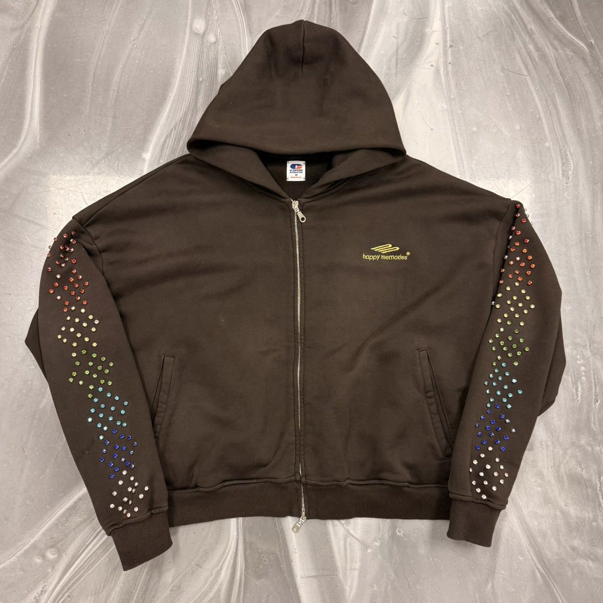 HMDD Rainbow Crystal Zip-Up Hoodie