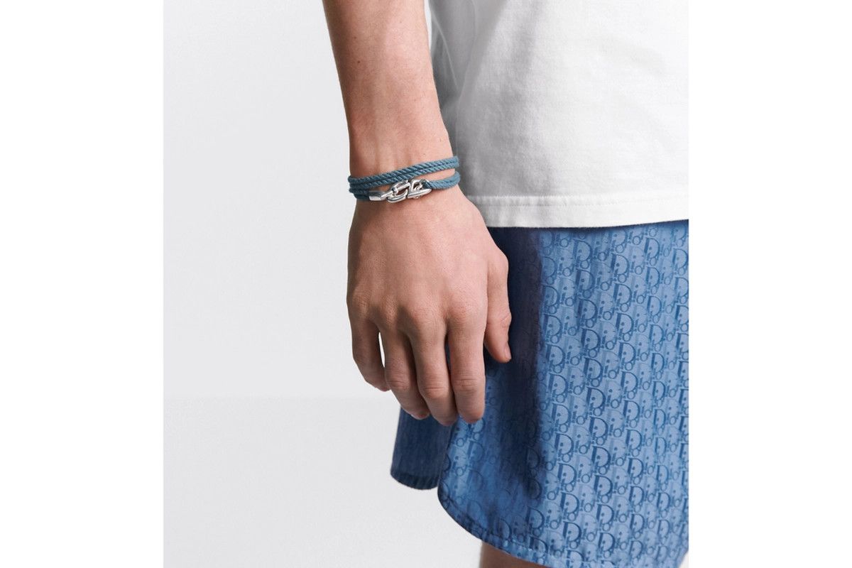 Dior o1bcso1str0126 Size:OS/Cd30 Double Cord Bracelete in Silver Size ONE SIZE - 3 Thumbnail