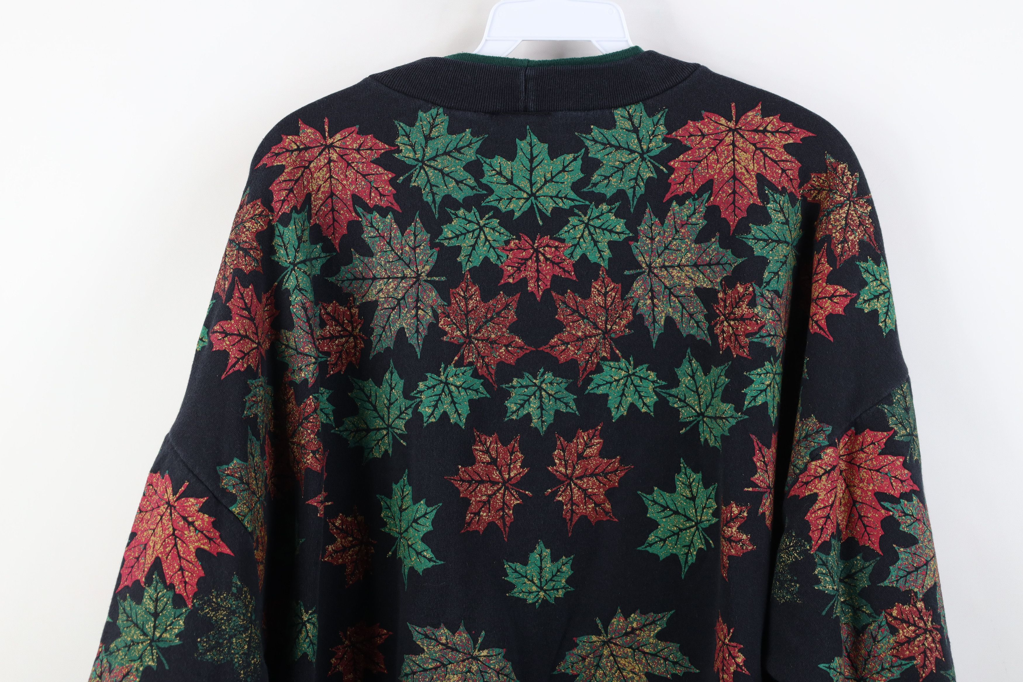 Vintage Vintage 90s Streetwear Fall Leaves Layered Sweatshirt USA Size XL / US 12-14 / IT 48-50 - 11 Thumbnail