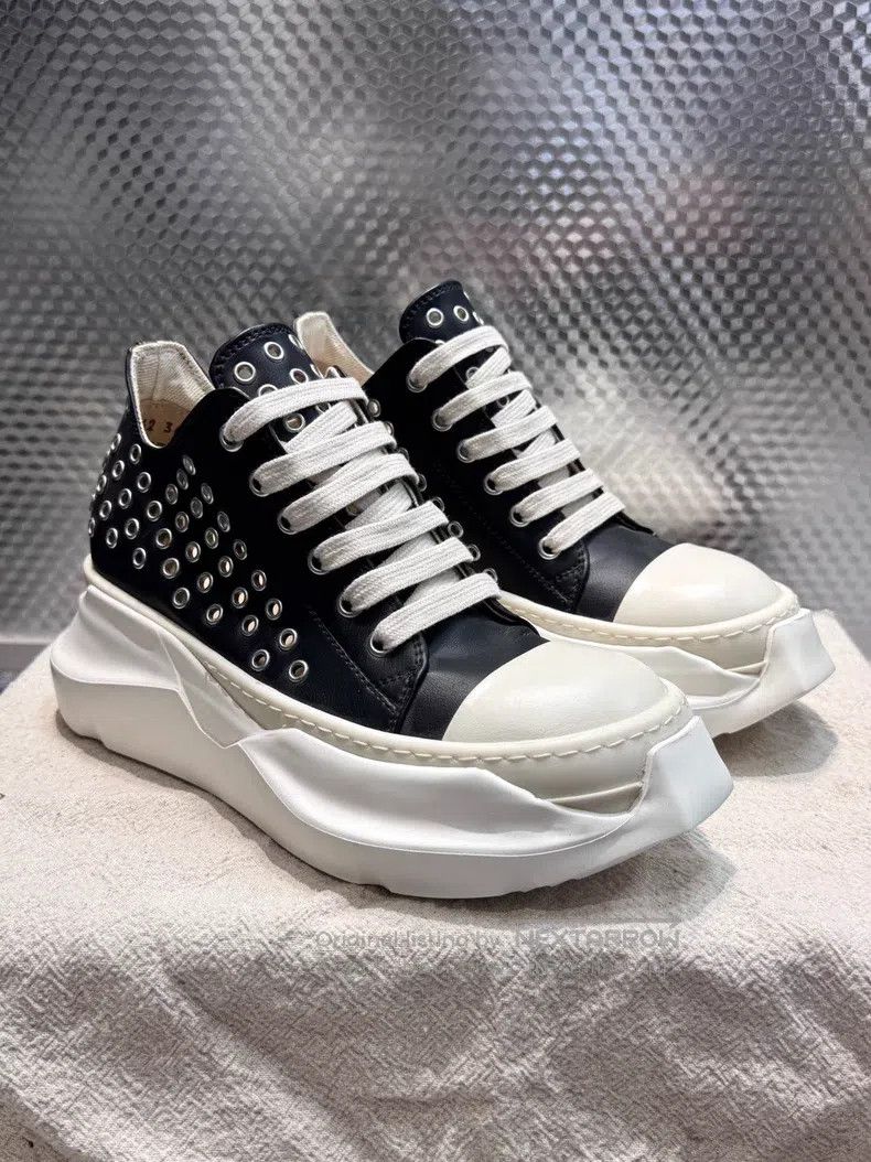 Rick Owens Rick Owens Tank-soled leather low-top casual shoes underwi Size US 5.5 / IT 35.5 - 1 Thumbnail