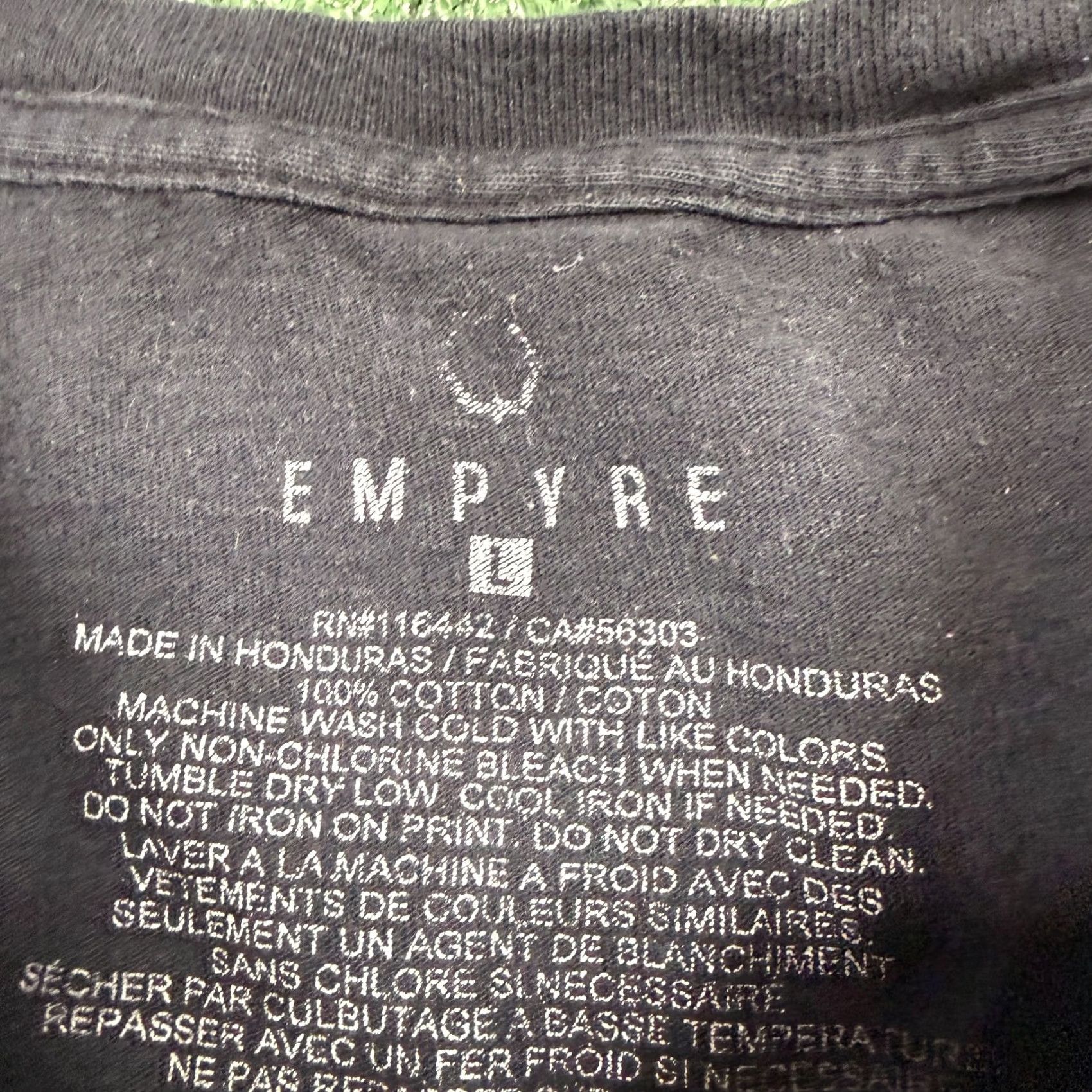 Empyre Empyre Men's Shirt M Black Short Sleeve Graphic Tee Skull Crew Neck Confetti Knit Cotton Regular Size M Color Black/Gray Size US M / EU 48-50 / 2 - 4 Thumbnail