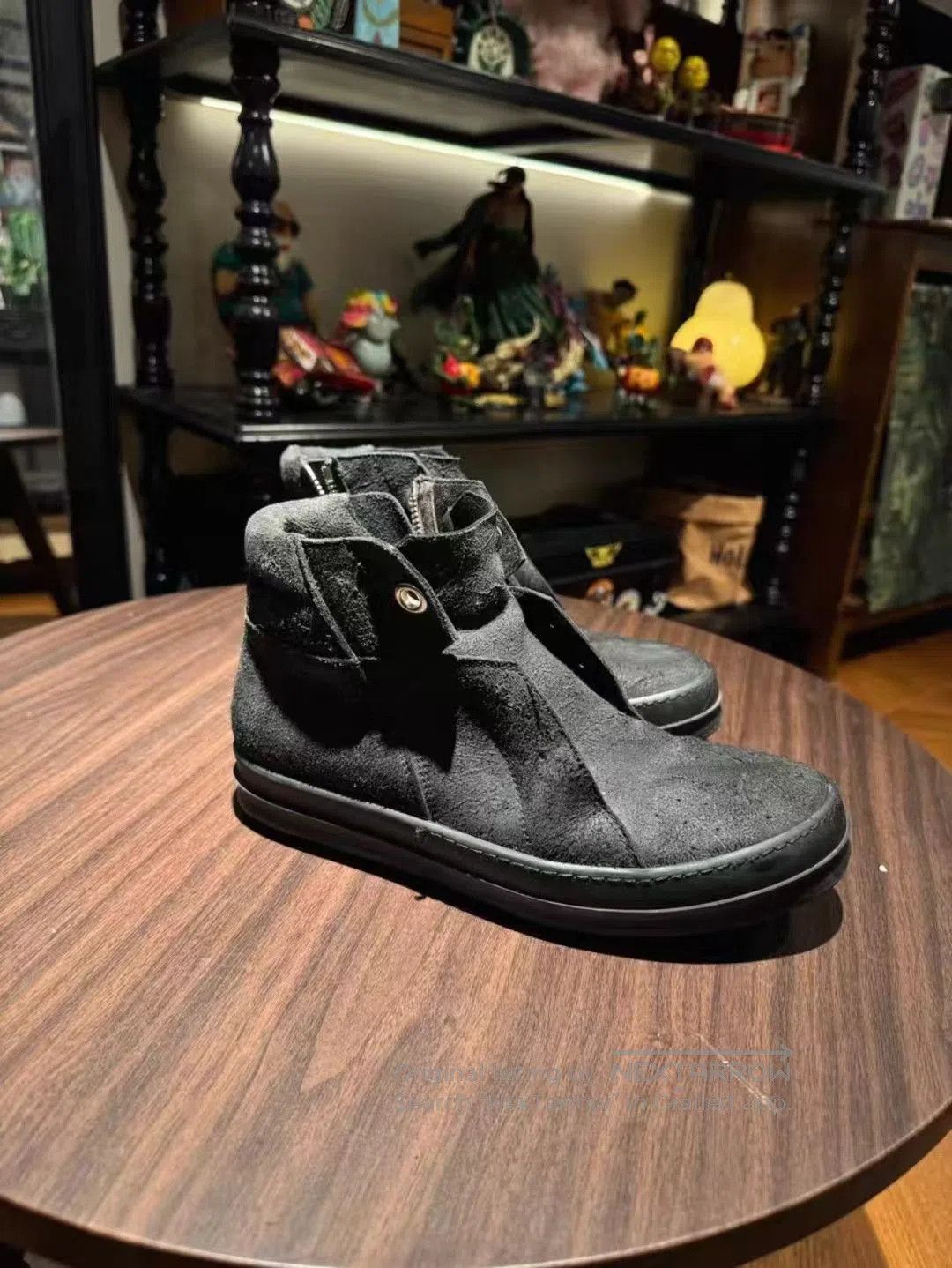 Rick Owens Island Dunk Suede Zip Boots .
