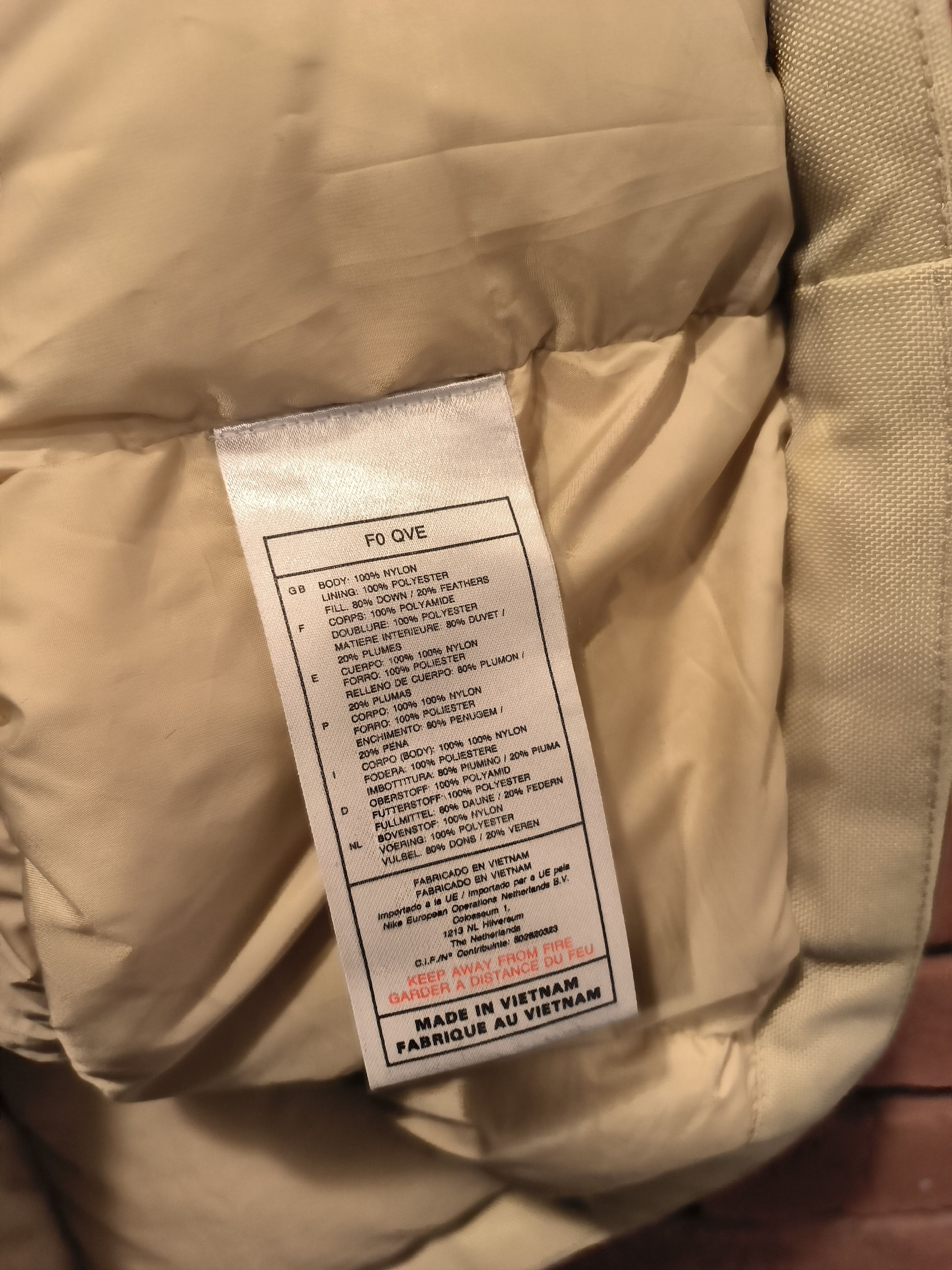 Nike × Vintage Vintage Nike Parka Puffer Jacket 00s Beige Logo Coat Size US XL / EU 56 / 4 - 8 Thumbnail