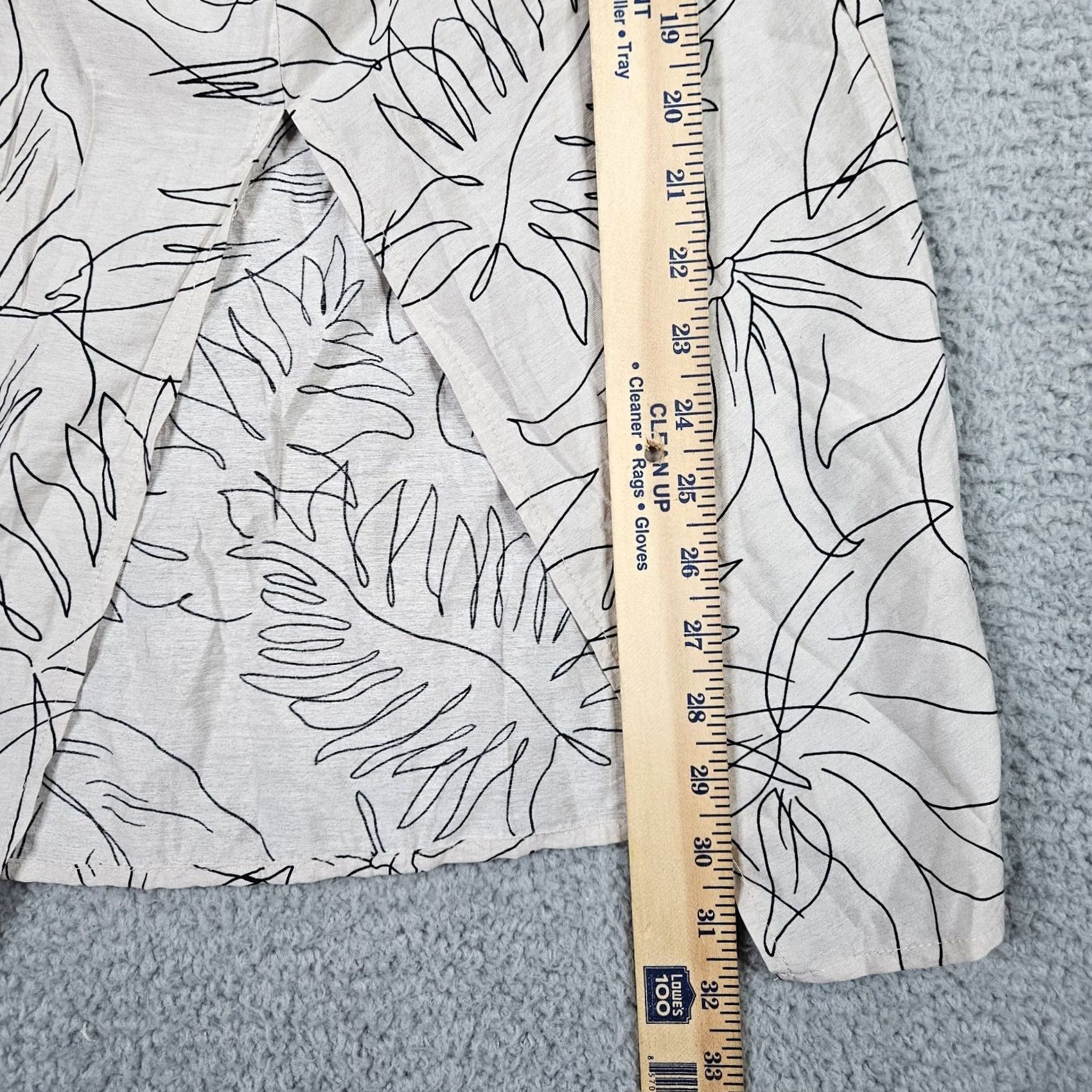 Rains Sweet Rain Skirt Midi A-Line Slit Beige Black Women L NEW Size 36" / US 14 / IT 50 - 3 Thumbnail