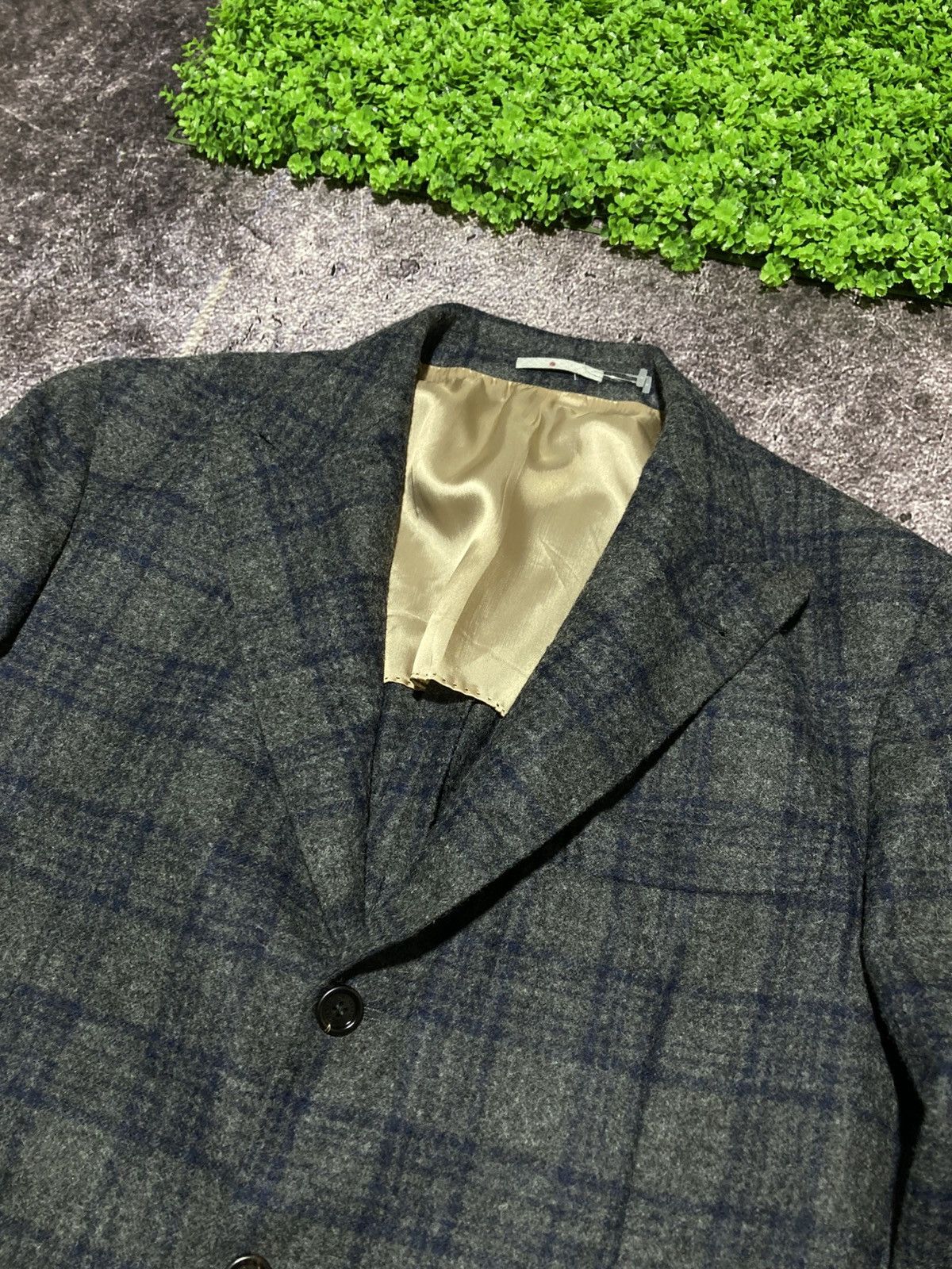 Brunello Cucinelli Brunello Cucinelli Alpaca Wool Check Blazer Coat Jacket Size US L / EU 52-54 / 3 - 4 Thumbnail