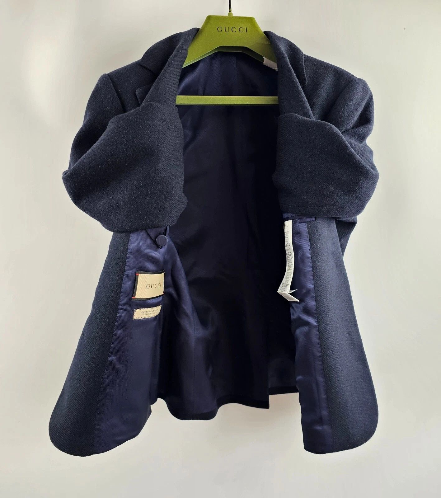Gucci GUCCI Navy Cashmere Blazer Horsebit Jacket New & Authentic Size ONE SIZE - 4 Thumbnail