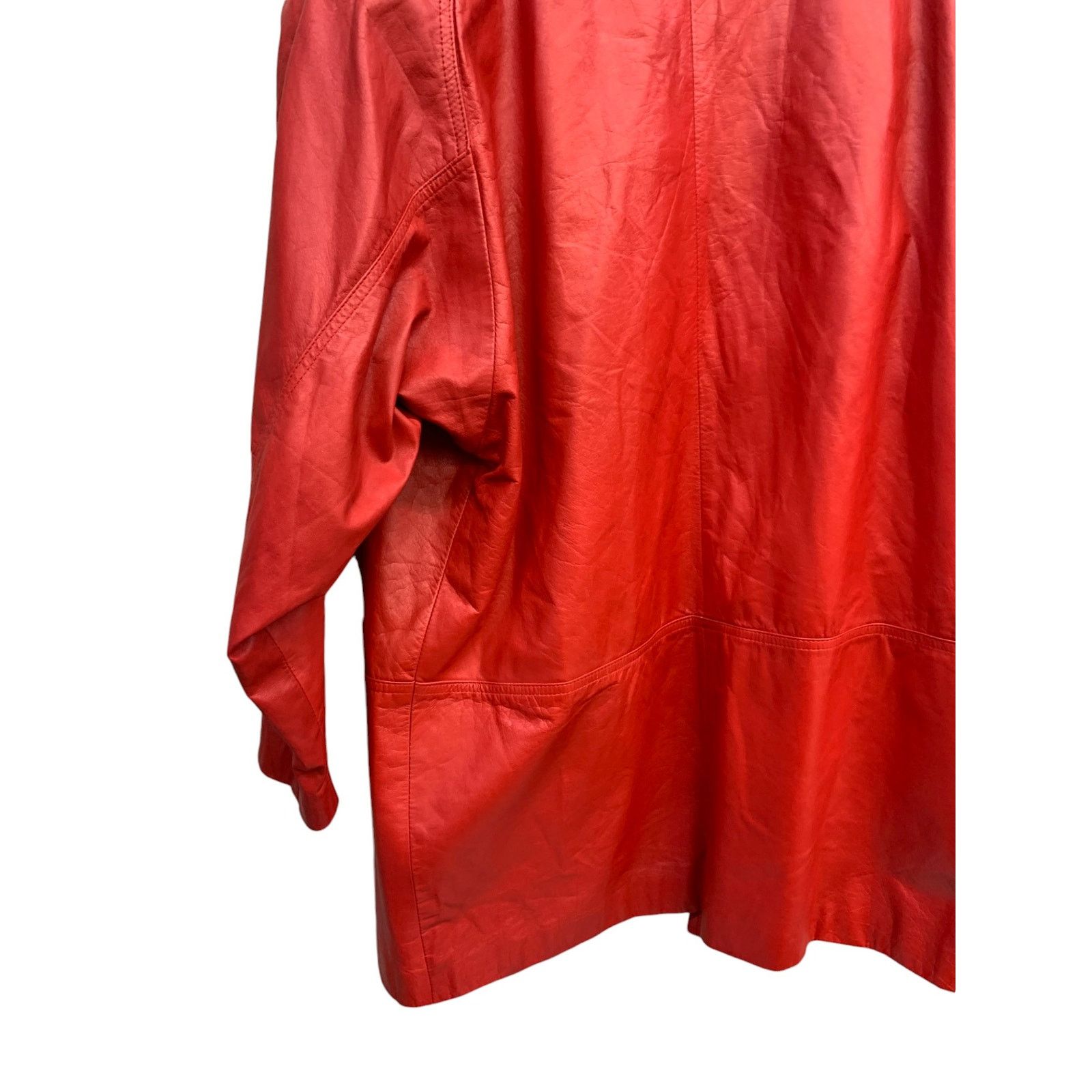 Toffs Vintage Toff's Red Leather Jacket SZ M/ 39 Size M / US 6-8 / IT 42-44 - 7 Thumbnail
