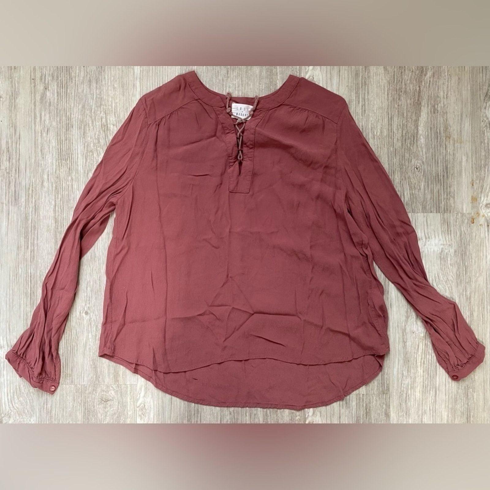 Other Lost & Wander | Boho Long Sleeve Tie-Front Shirt | Large Size L / US 10 / IT 46 - 1 Thumbnail