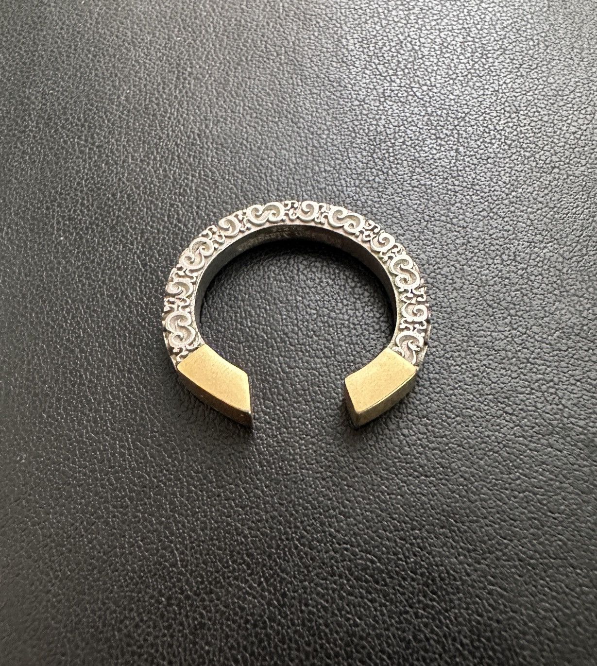 Maison Margiela Maison Margiela Silver and Gold Engraved ring Size ONE SIZE - 2 Thumbnail