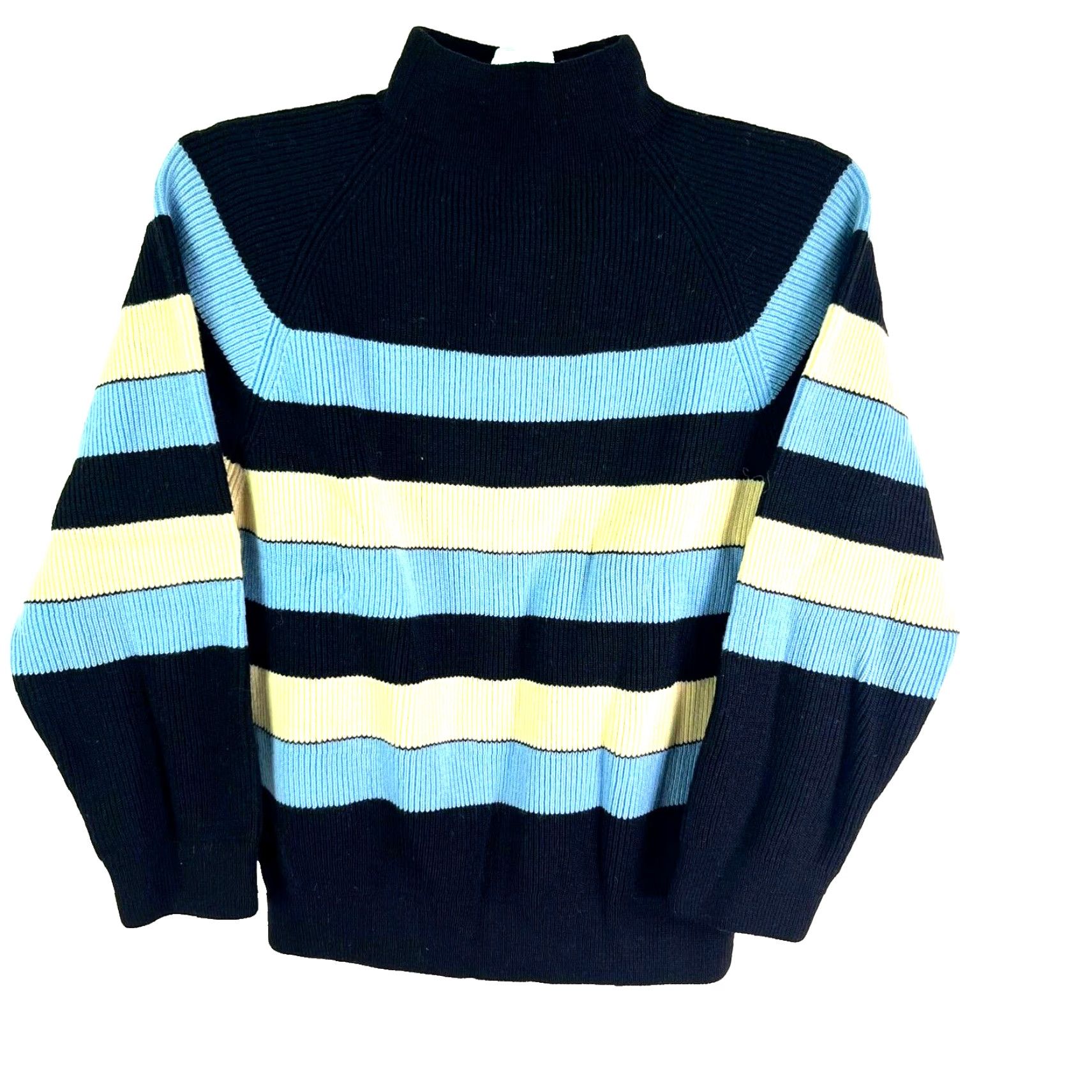Vintage VINTAGE Reine Woole Striped Wool Sweater Men's S (US) Blue, Wool Knit Crew Neck, Classic Fit, All Seasons, Heavyweight, 40" Chest, German Made Size US S / EU 44-46 / 1 - 7 Thumbnail