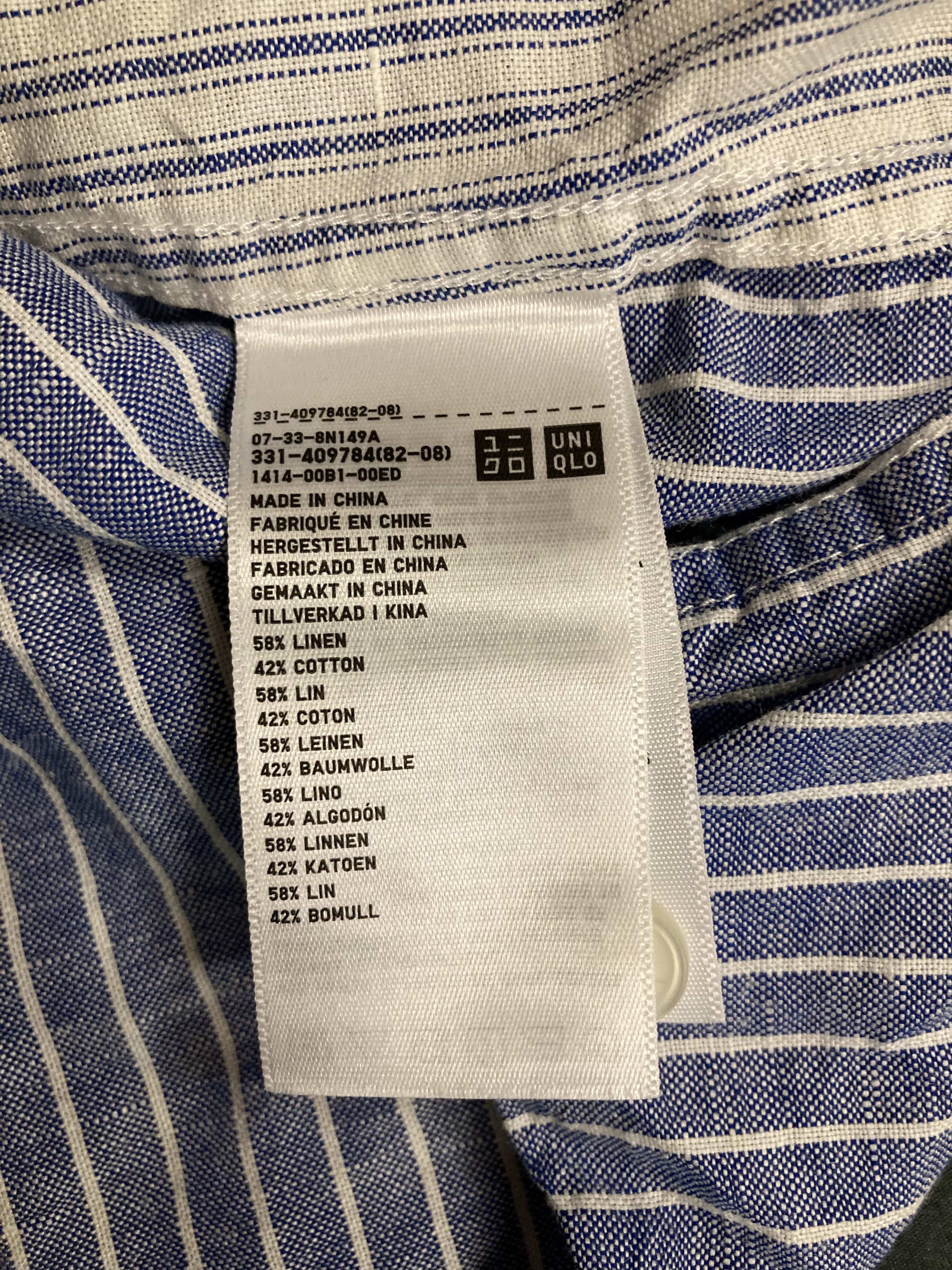 JW Anderson × Uniqlo Uniqlo x JW Anderson Striped Linen/Cotton Shirt Size US XL / EU 56 / 4 - 7 Thumbnail