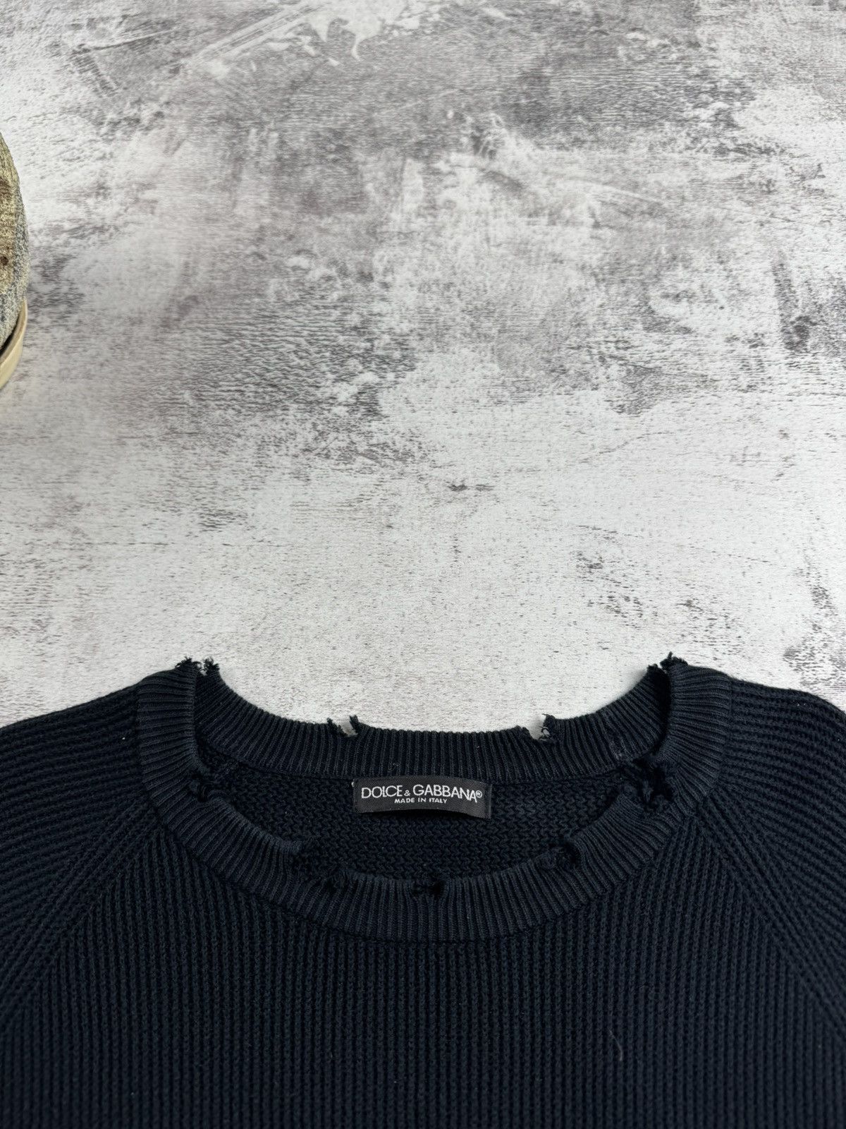 Vintage Dolce & Gabbana Distressed Y2K Thrashed Knit Faded Men’s 54 Size Sweater Pullover Size US L / EU 52-54 / 3 - 9 Thumbnail