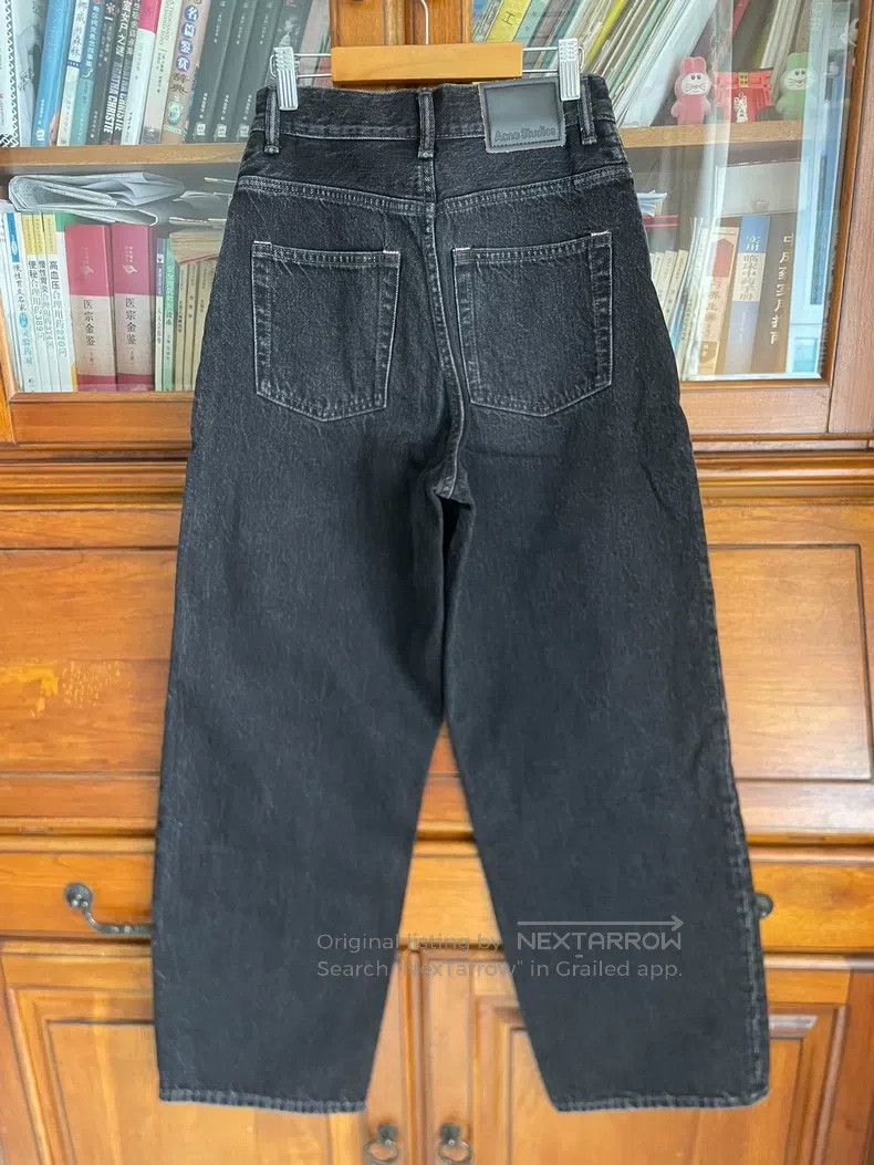 Acne Studios Acne Studios Gray-Black High-Waist Denim Pants Size US 27 - 2 Thumbnail
