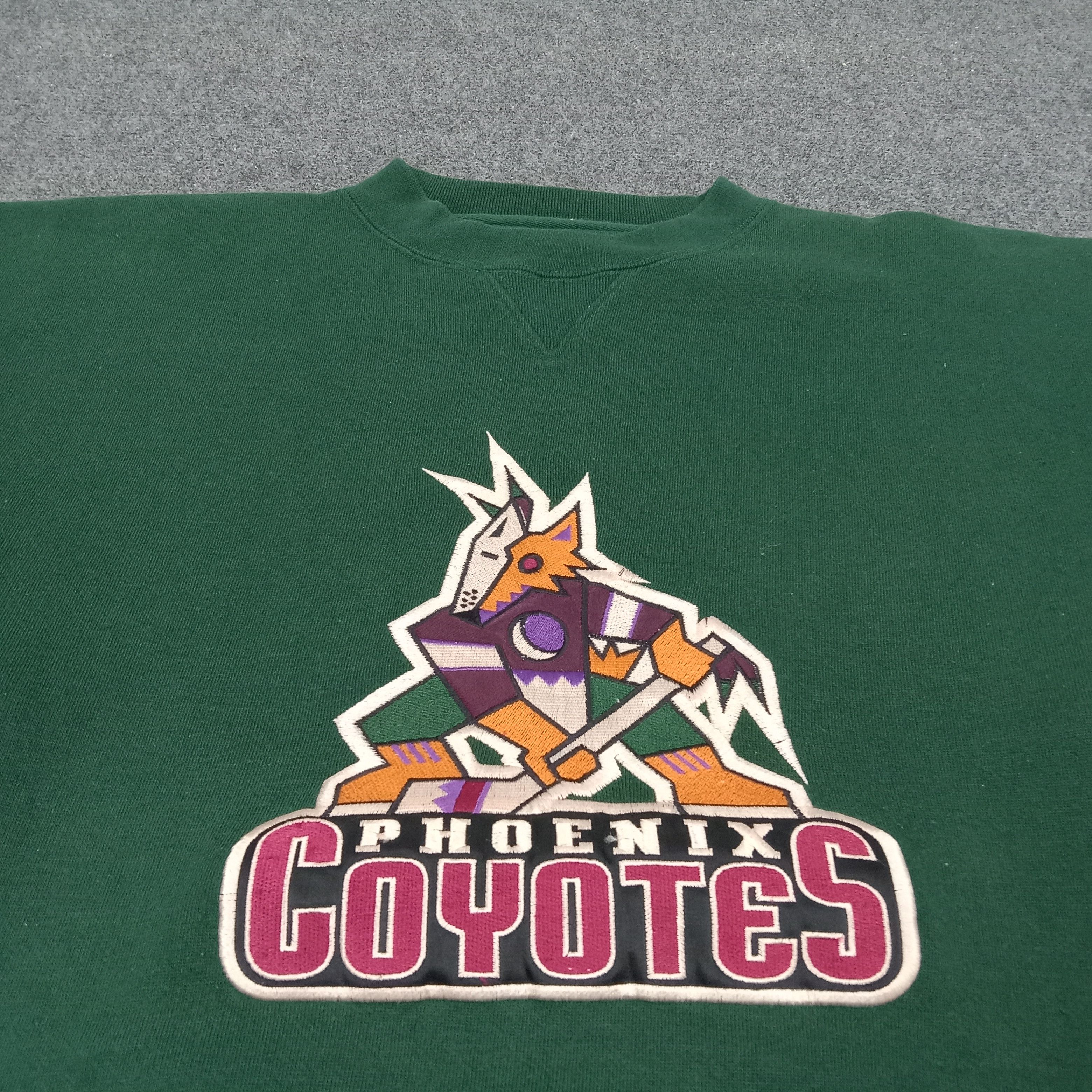 Vintage Phoenix Arizona Coyotes Hockey Team NHL Sweatshirt C262N19 Size US XL / EU 56 / 4 - 2 Thumbnail