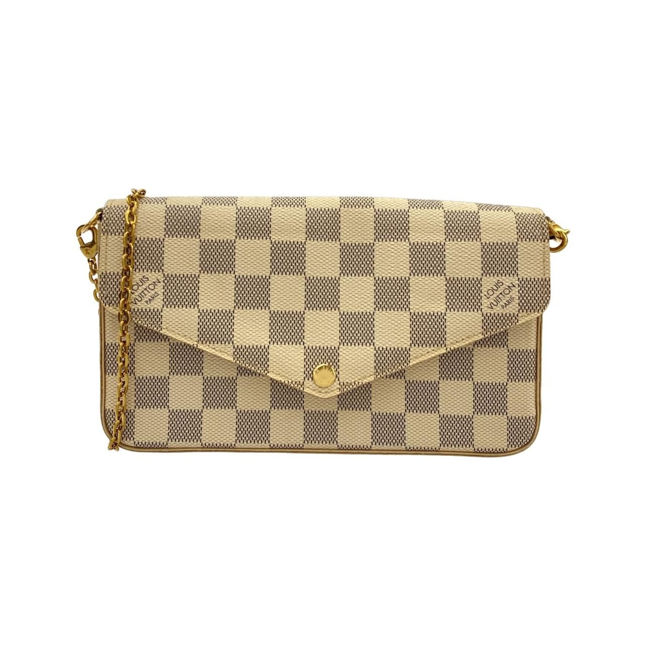 Louis Vuitton Louis Vuitton Louis Vuitton Pochette Felicie Damier Azur shoulder bag Textile Shoulder Bag N63106 DUTY FREE for USA Size ONE SIZE - 1 Thumbnail