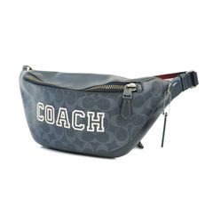 Coach shoulder bag hip waist convertible belt x leather blue F58550 COACH  ladies with pochette