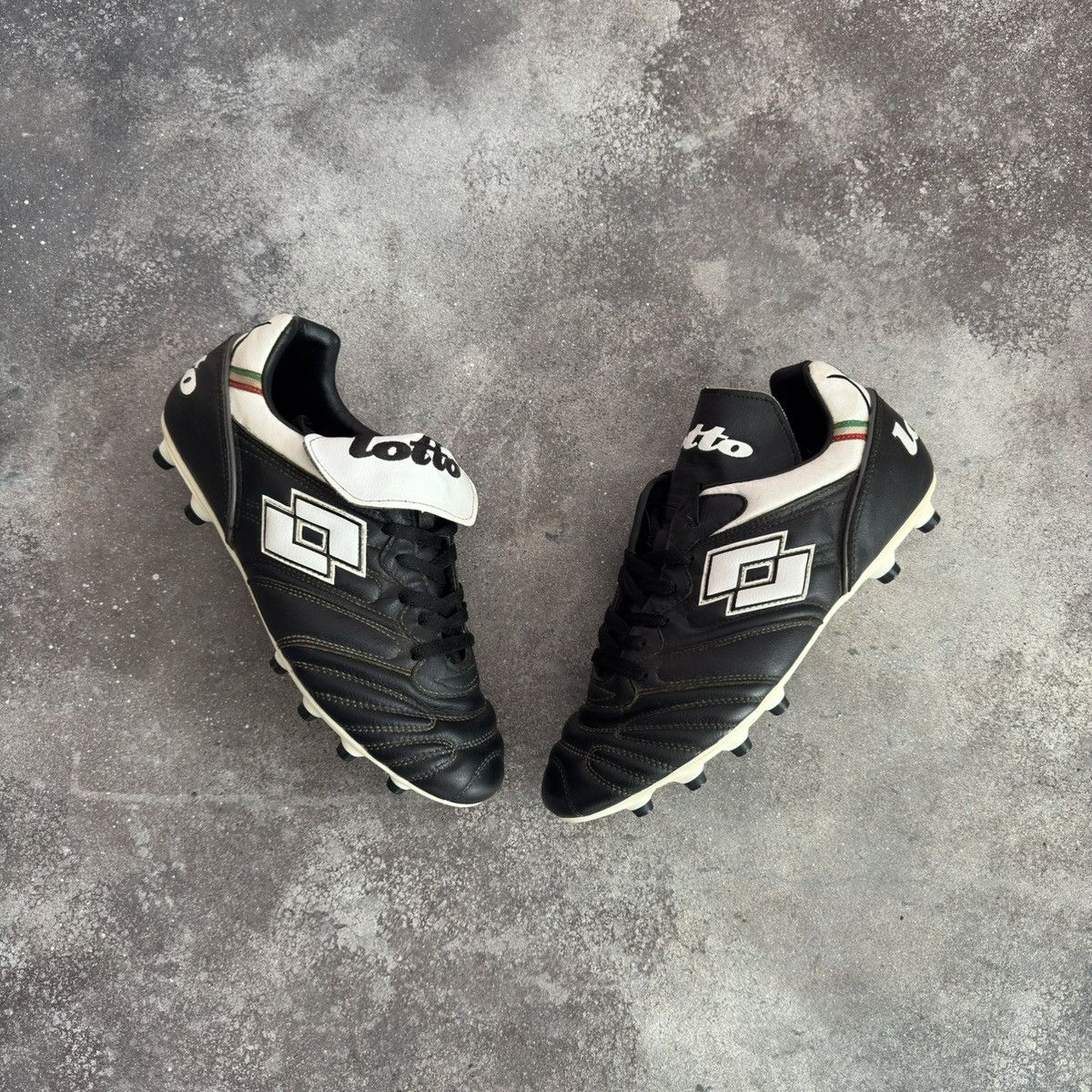 Lotto Sport × Vintage Lotto Vintage Black Leather Italian Soccer Cleats Size US 10.5 / EU 43-44 - 1 Thumbnail