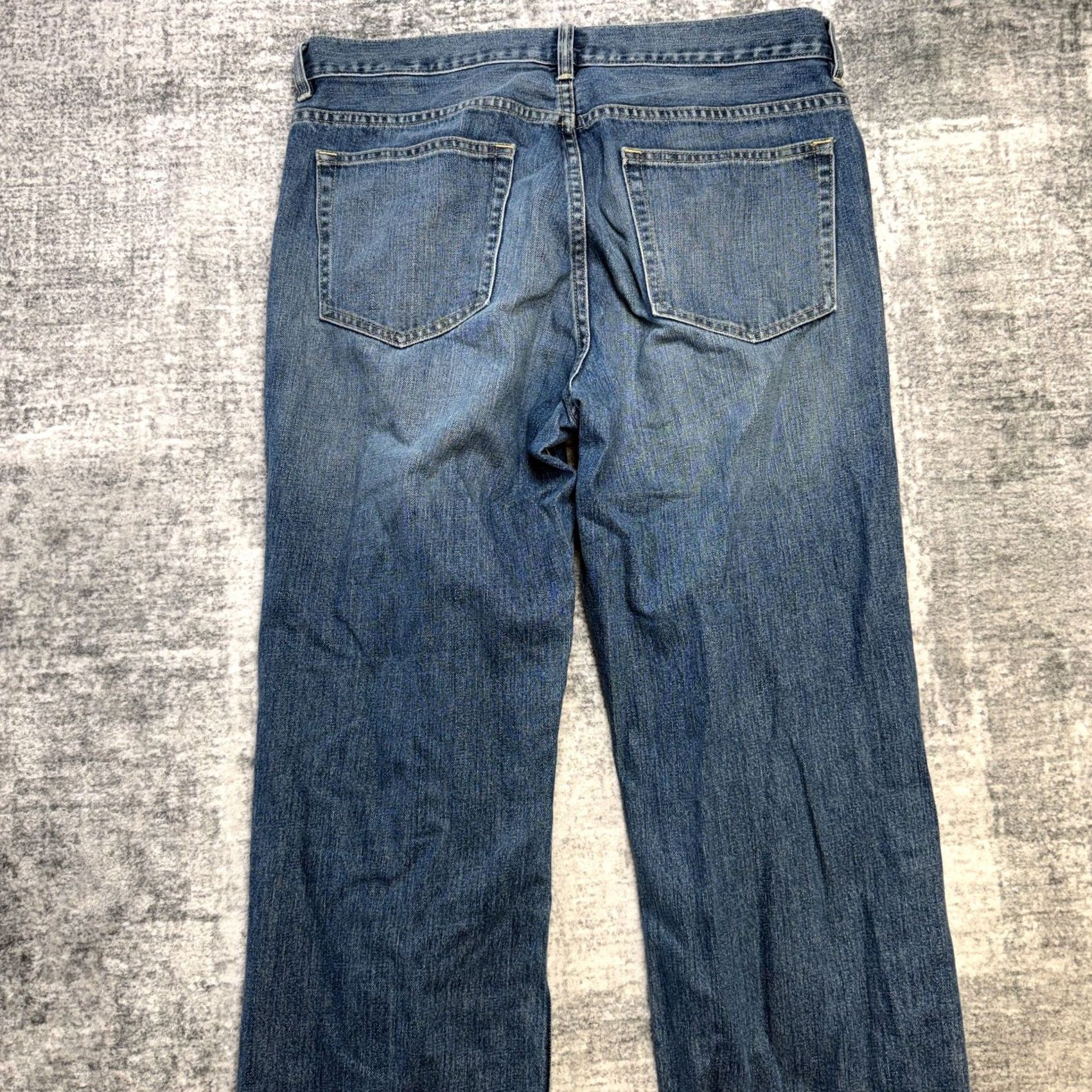 J.Crew J.CREW Jeans Mens 35x32 Blue Relaxed Straight Denim Y2K Style Classic 5-Pocket Design Big & Tall Mens Jeans Size US 35 - 7 Thumbnail