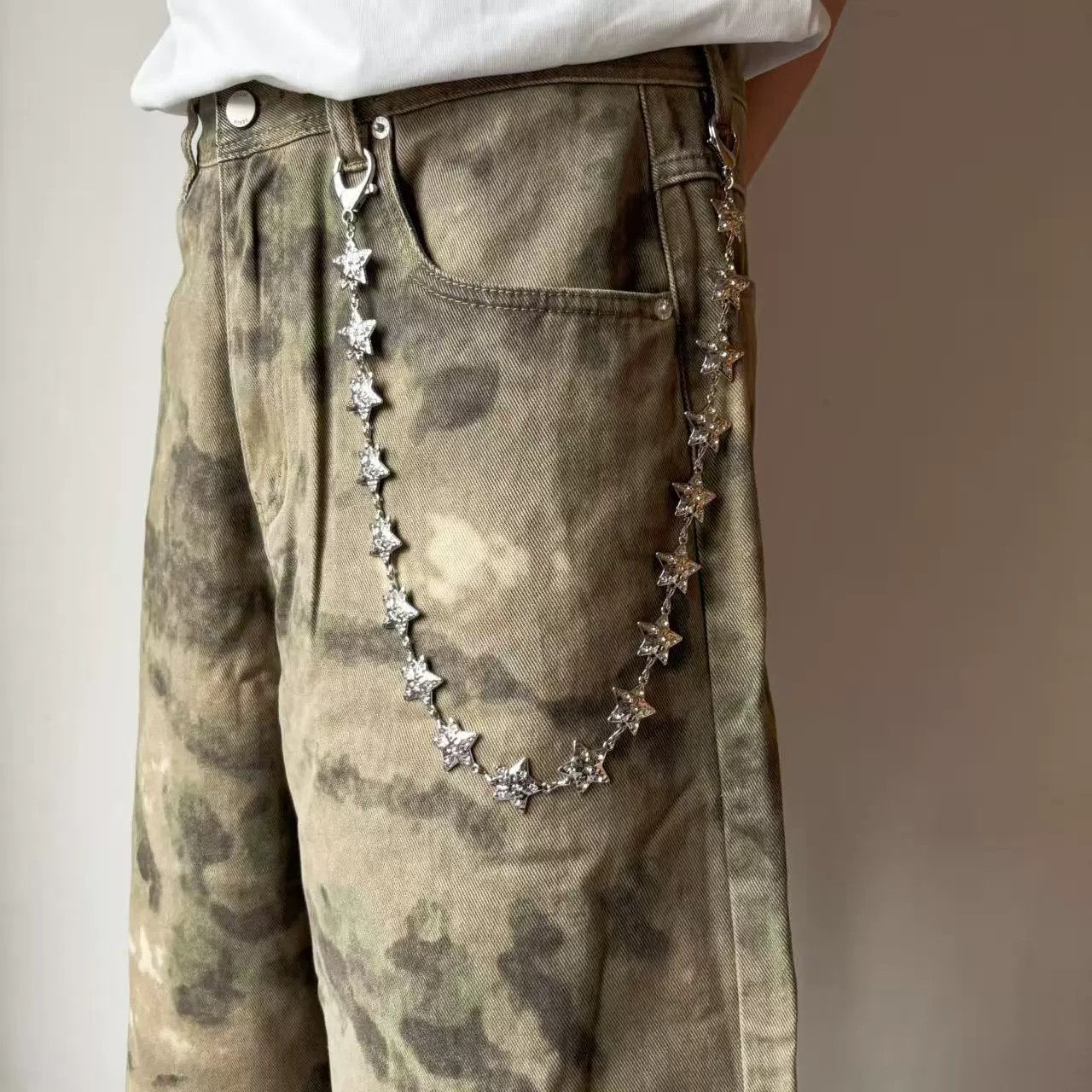 Vintage Retro hip-hop punk style jeans waist chain Size ONE SIZE - 5 Thumbnail