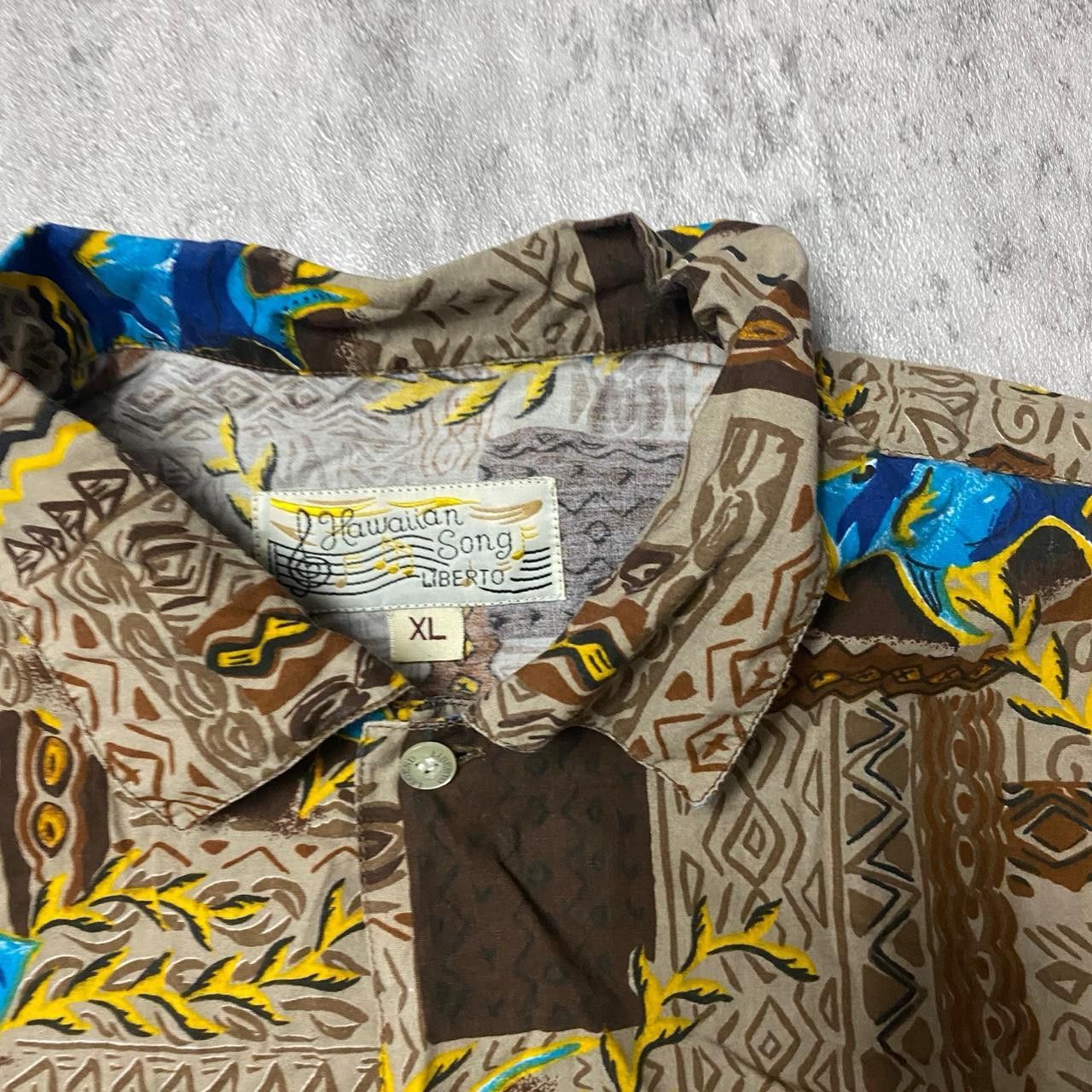 Other Retro Hawaiian shirt with blue and brown design hawaiian Size US XL / EU 56 / 4 - 3 Thumbnail