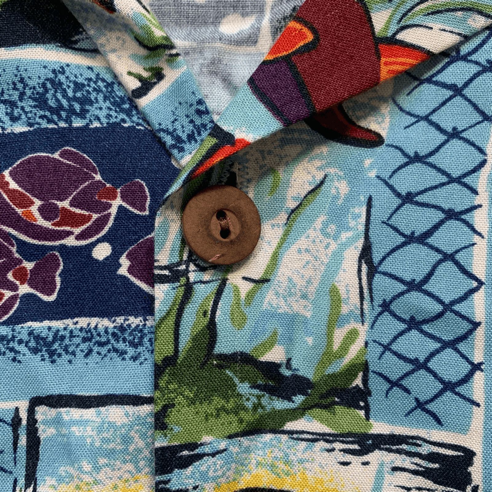 Vintage Vintage 90s Joe Kealoha Hawaiian Shirt Tropical Fish Print Size US L / EU 52-54 / 3 - 8 Thumbnail
