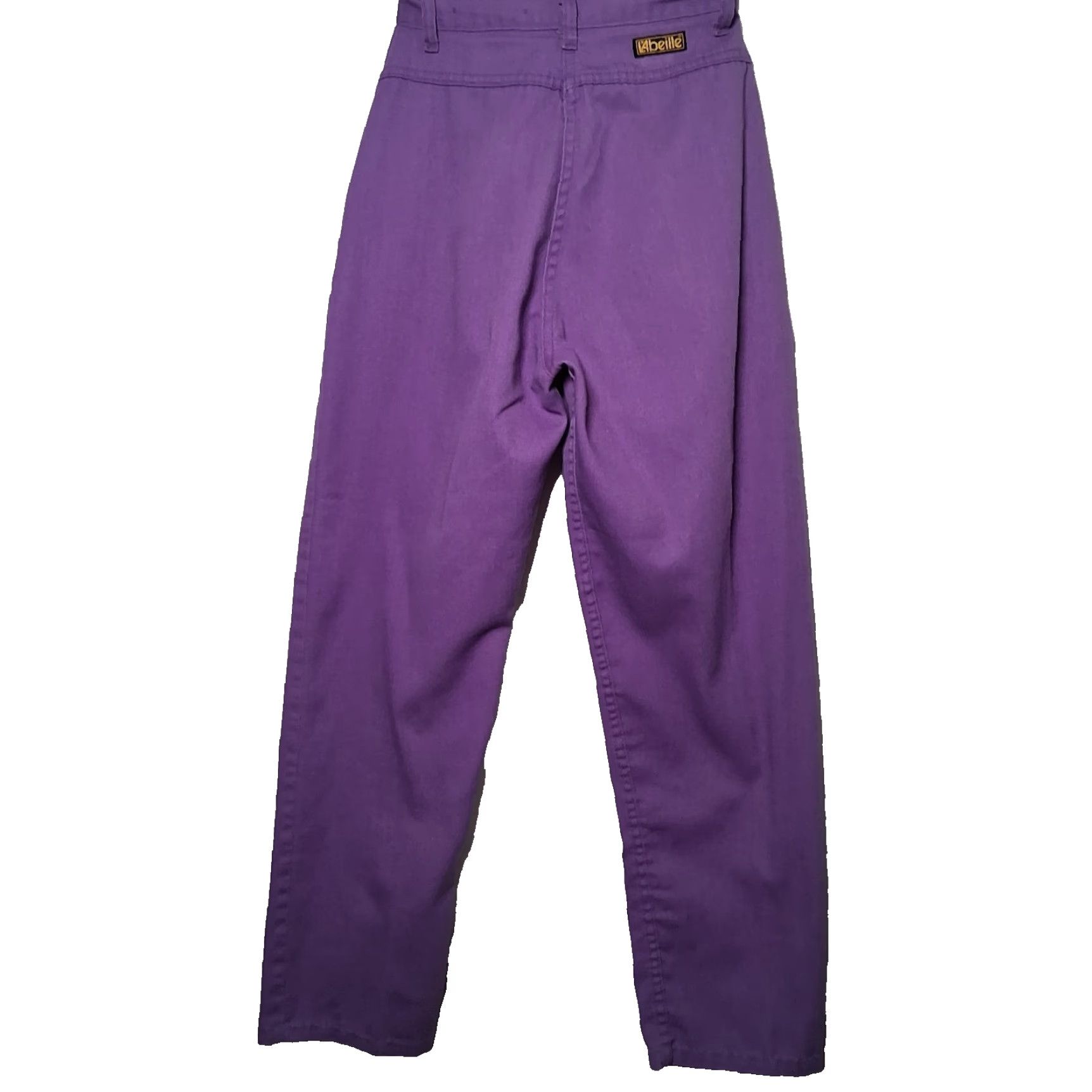 Vintage VINTAGE L'Abeille Sport by Beeline Pants Ladies 80s 90s Purple Pleated Drop Waist 23x27 Slim Tapered Crew Hem Size 32" / US 10 / IT 46 - 2 Thumbnail