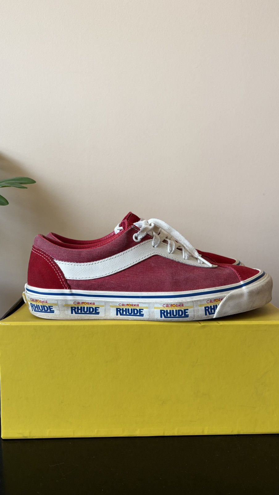 Rhude × Vans Vans x Rhude Bold Ni Sneakers – Racing Red – Size 9 Size US 9 / EU 42 - 4 Thumbnail